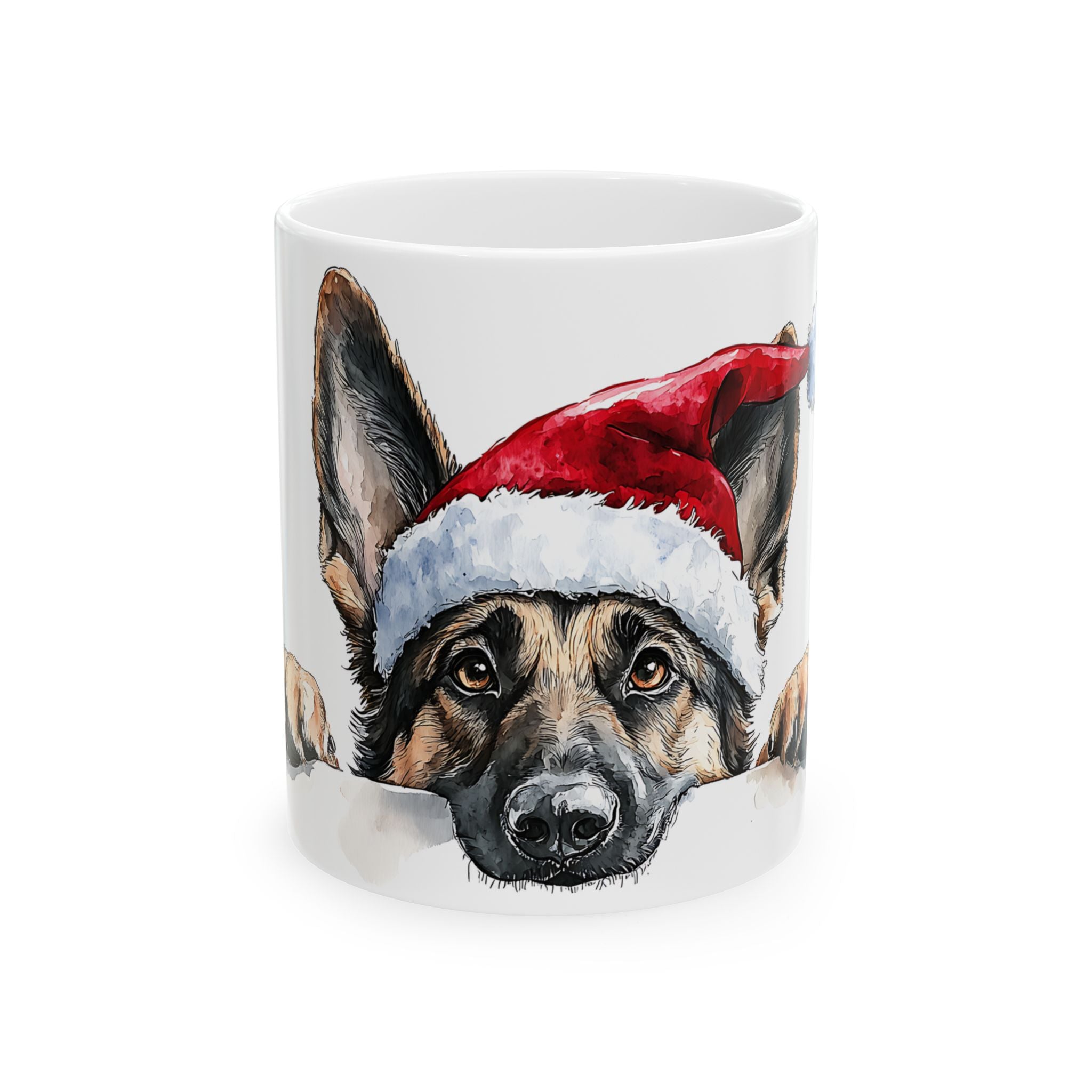 German Shepherd Santa Mug