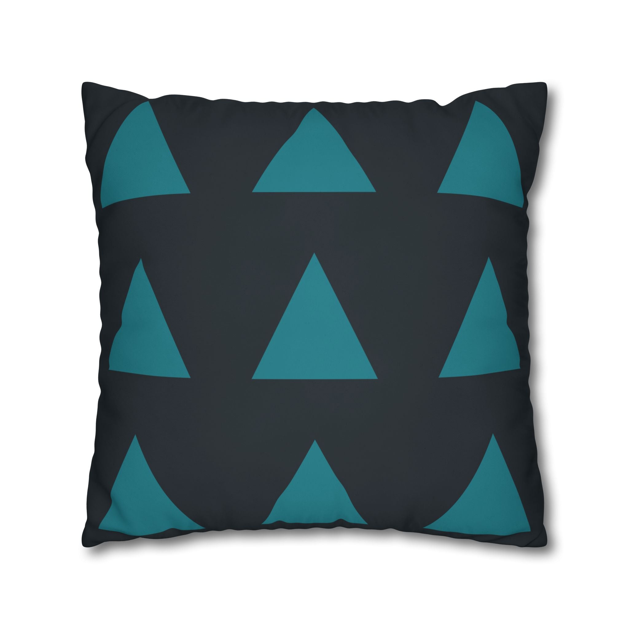 Teal Triangle Geometric Pillowcase