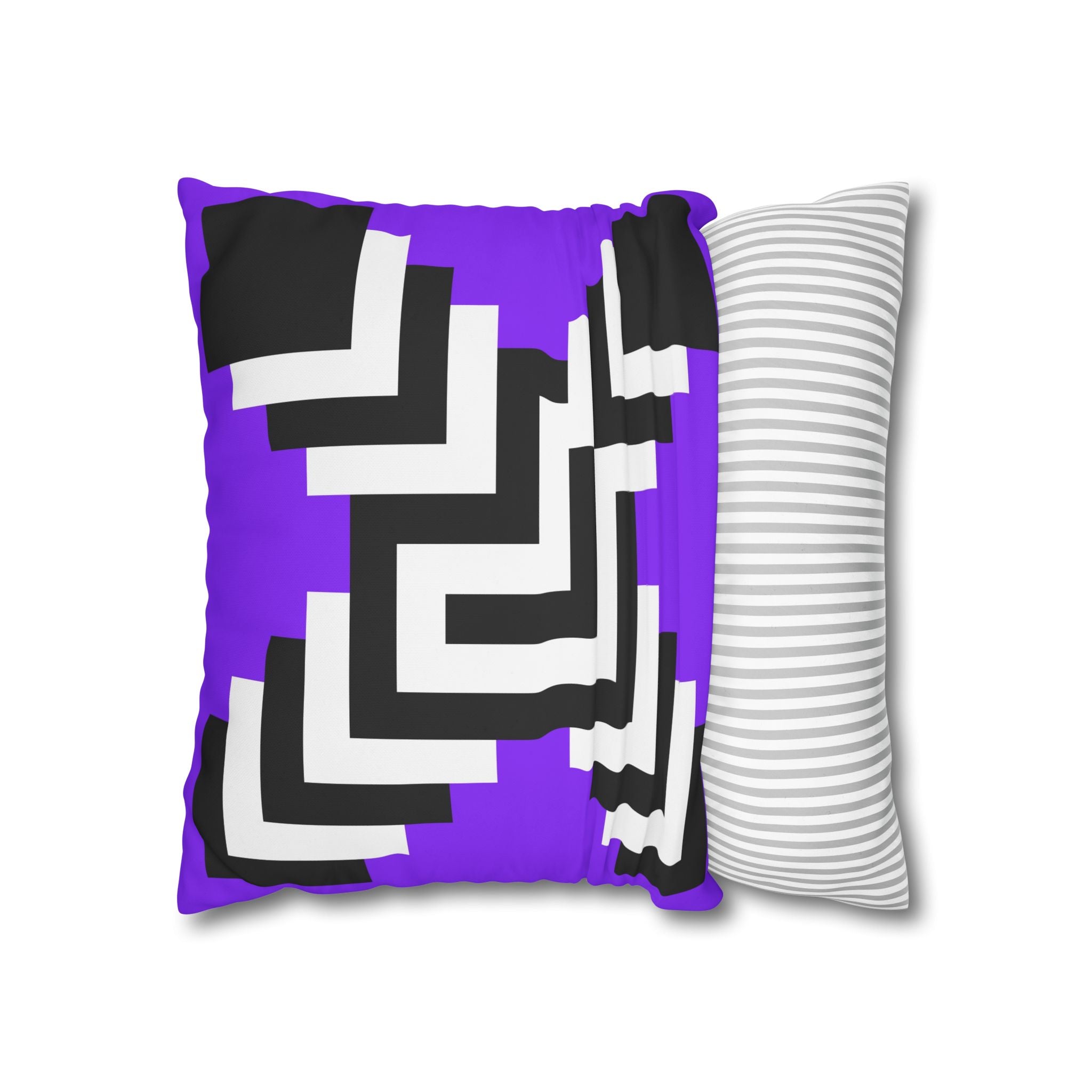 Purple Pixel Art Pillowcase - Abstract Design