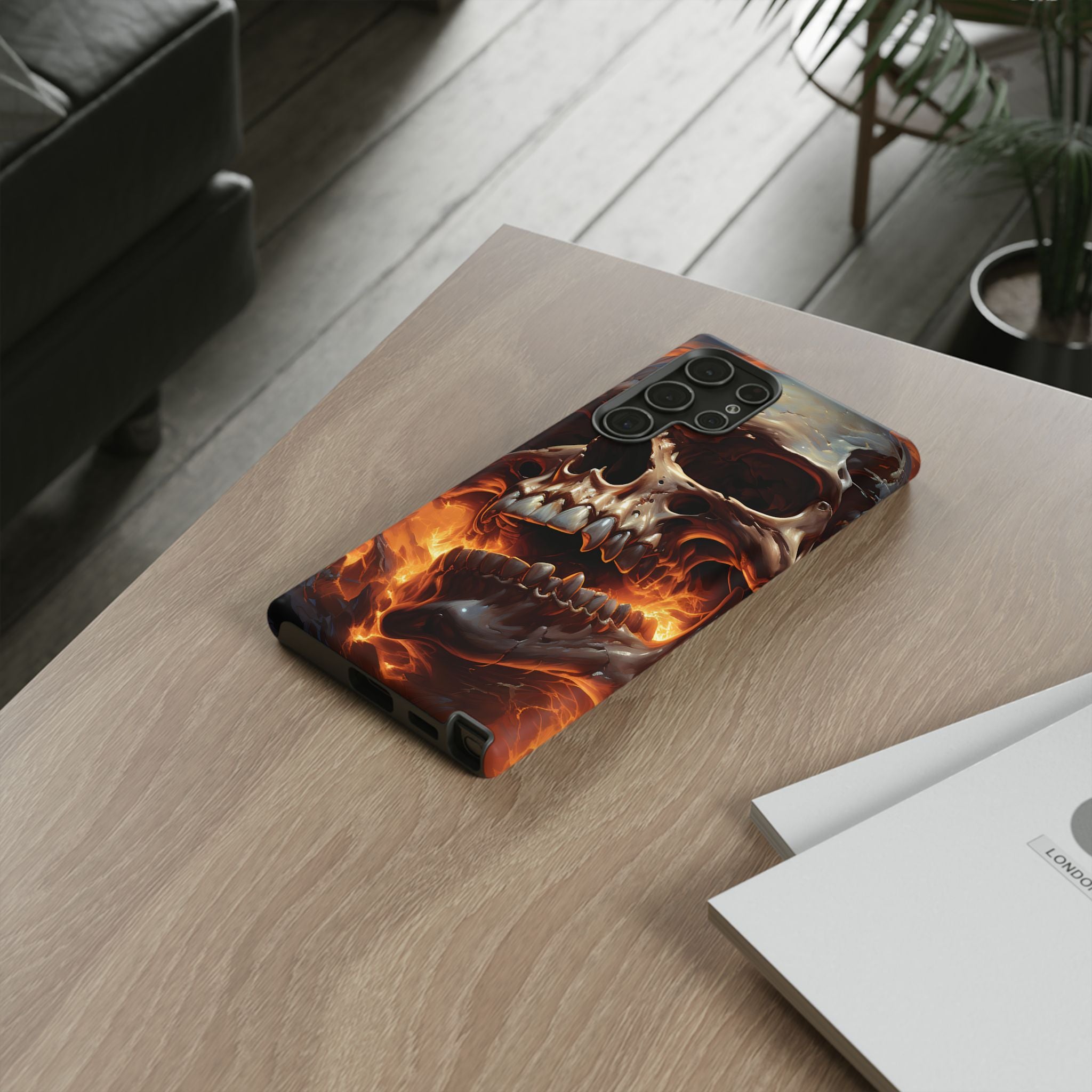 Fiery Skull Samsung Phone Case