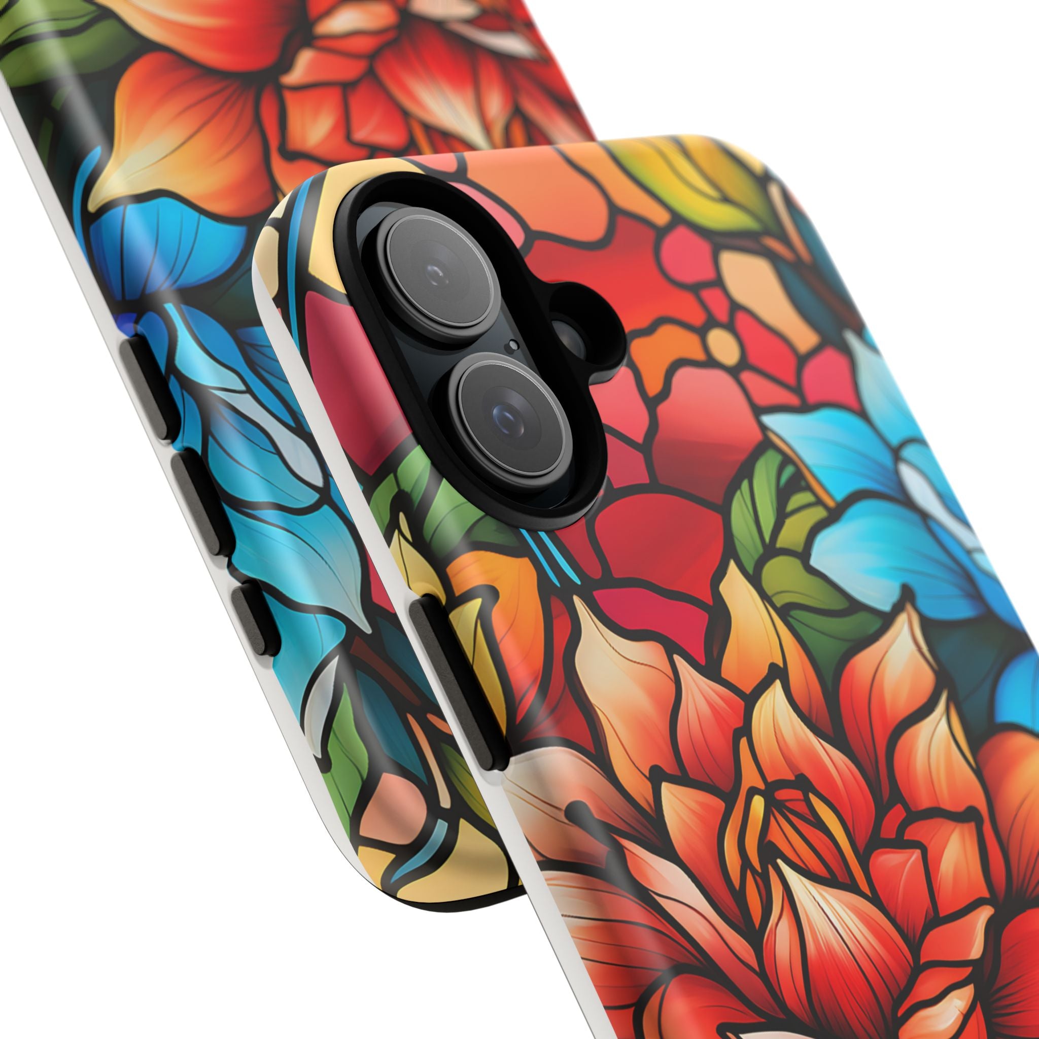 Stained Glass Floral iPhone Case - Hexagon Stone