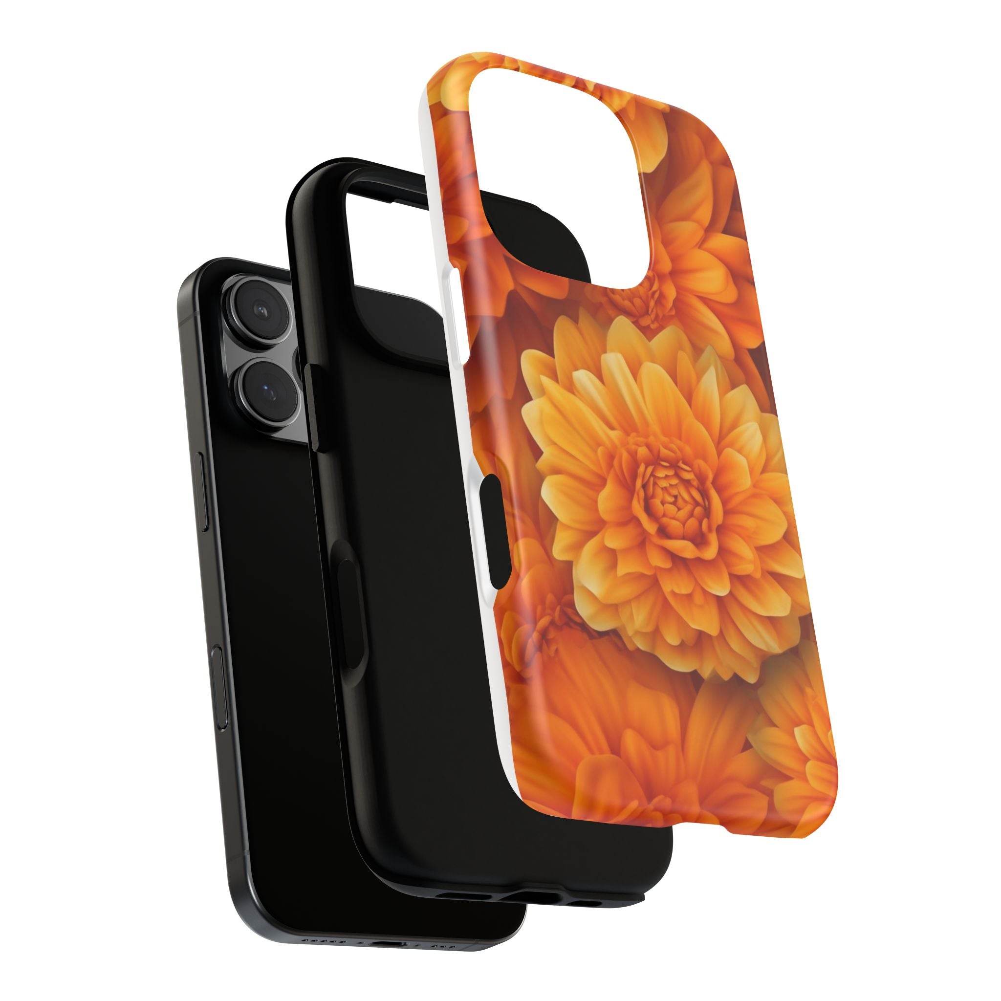 Fiery Dahlia Hexagon iPhone Case