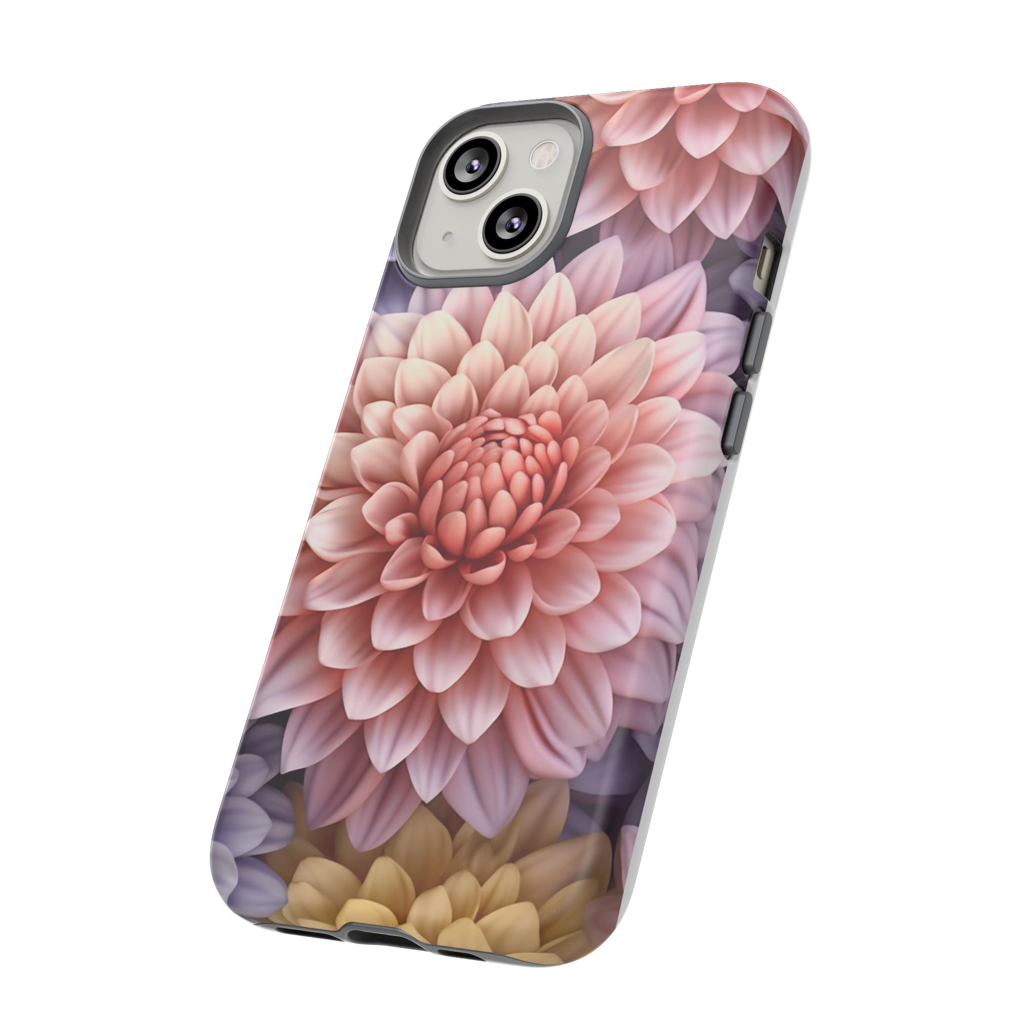 Dahlia Bloom Hexagon Stone iPhone Case