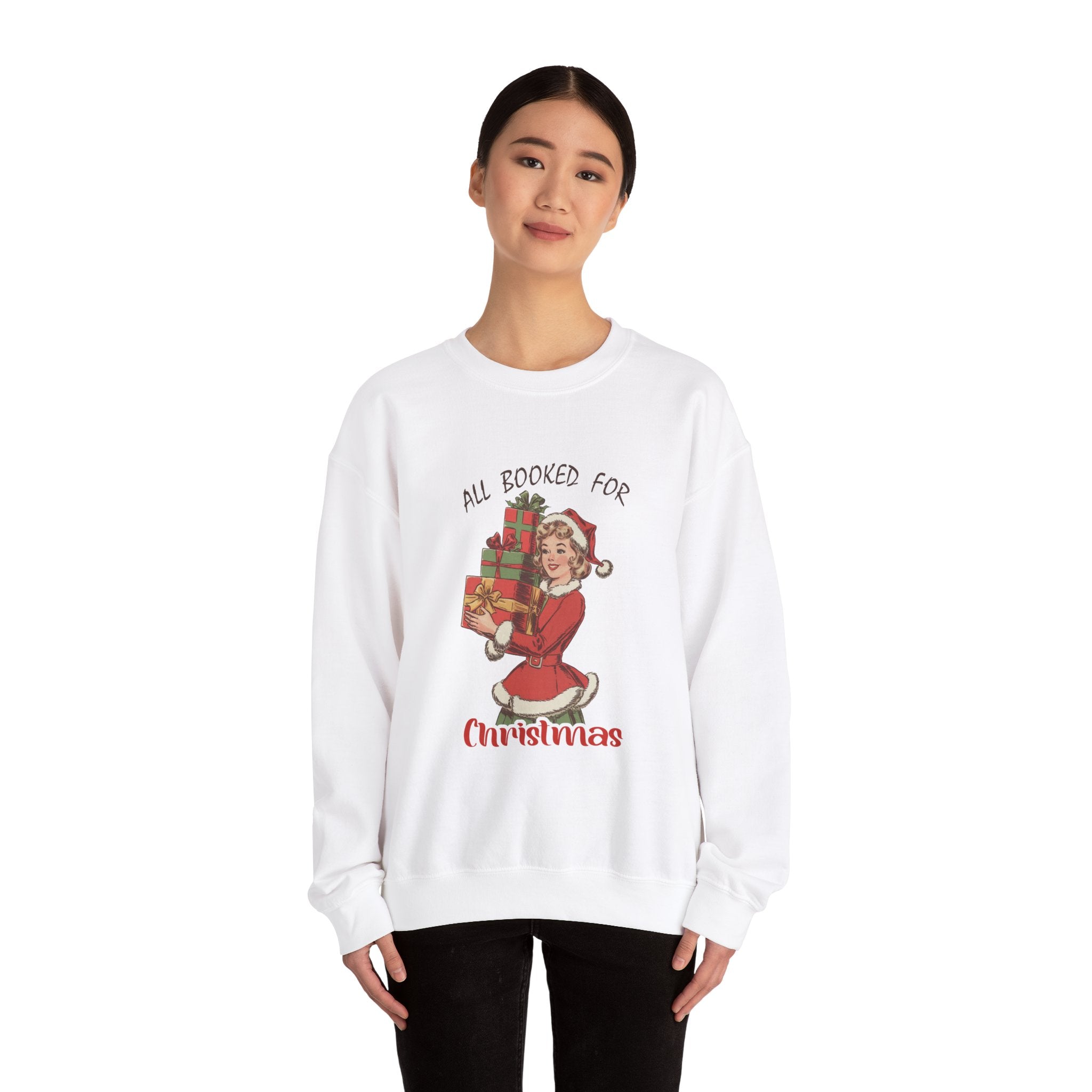 Vintage Santa Girl Christmas Sweatshirt