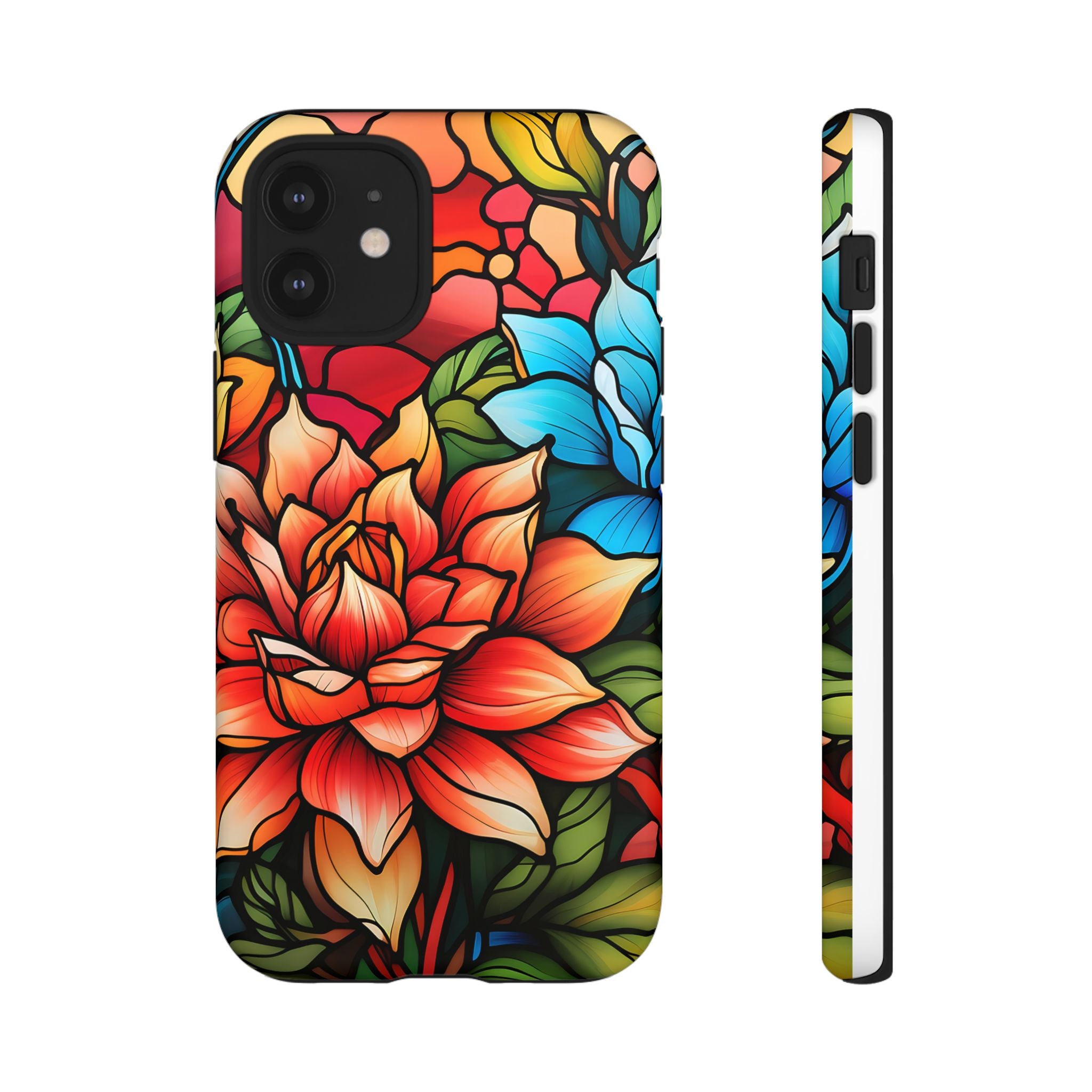 Stained Glass Floral iPhone Case - Hexagon Stone