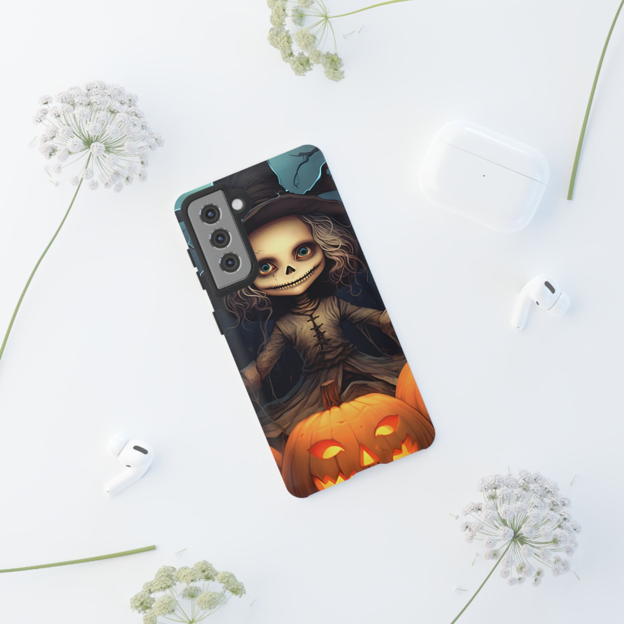 Spooky Skull Girl Halloween Samsung Case