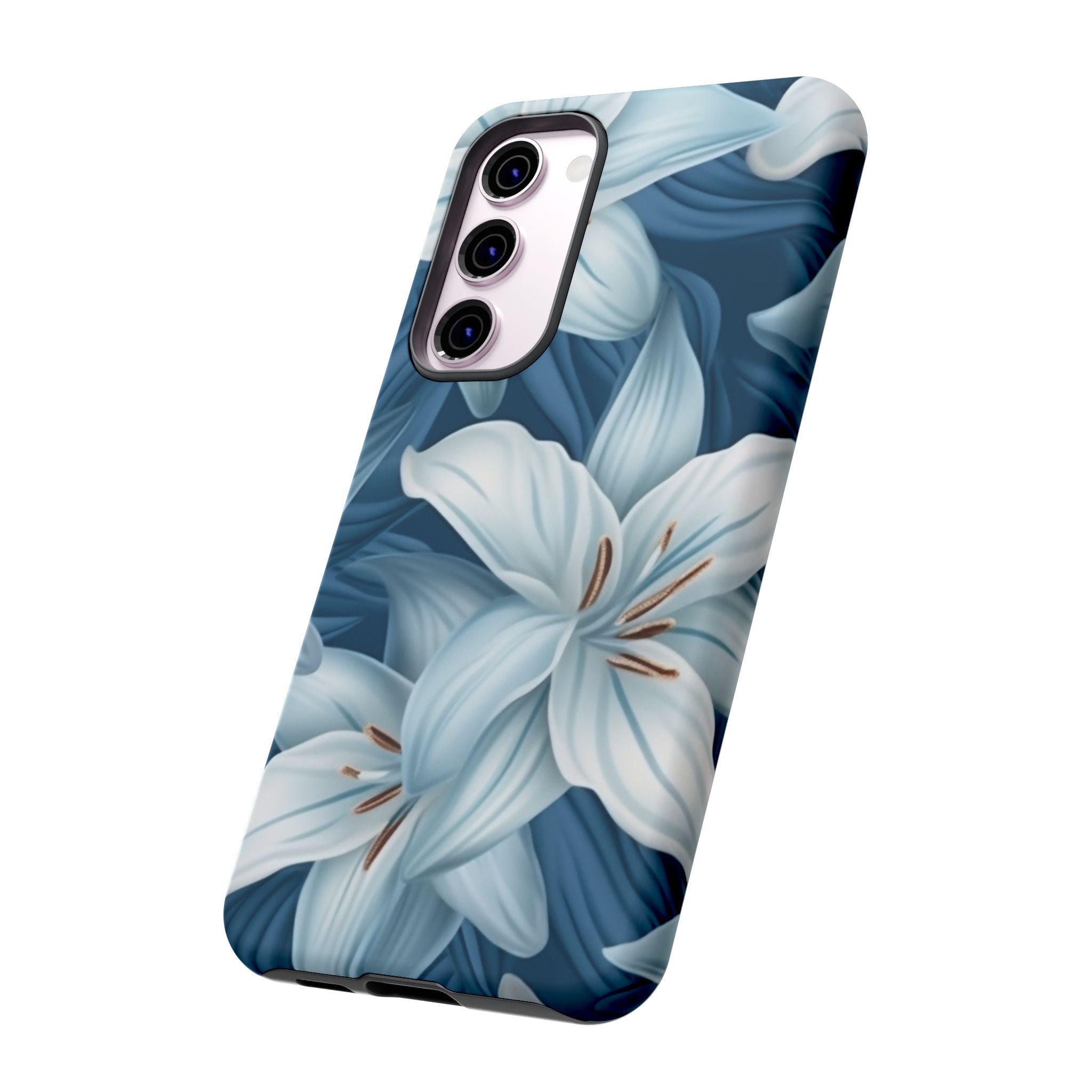 Pastel Blue Lily Samsung Phone Case