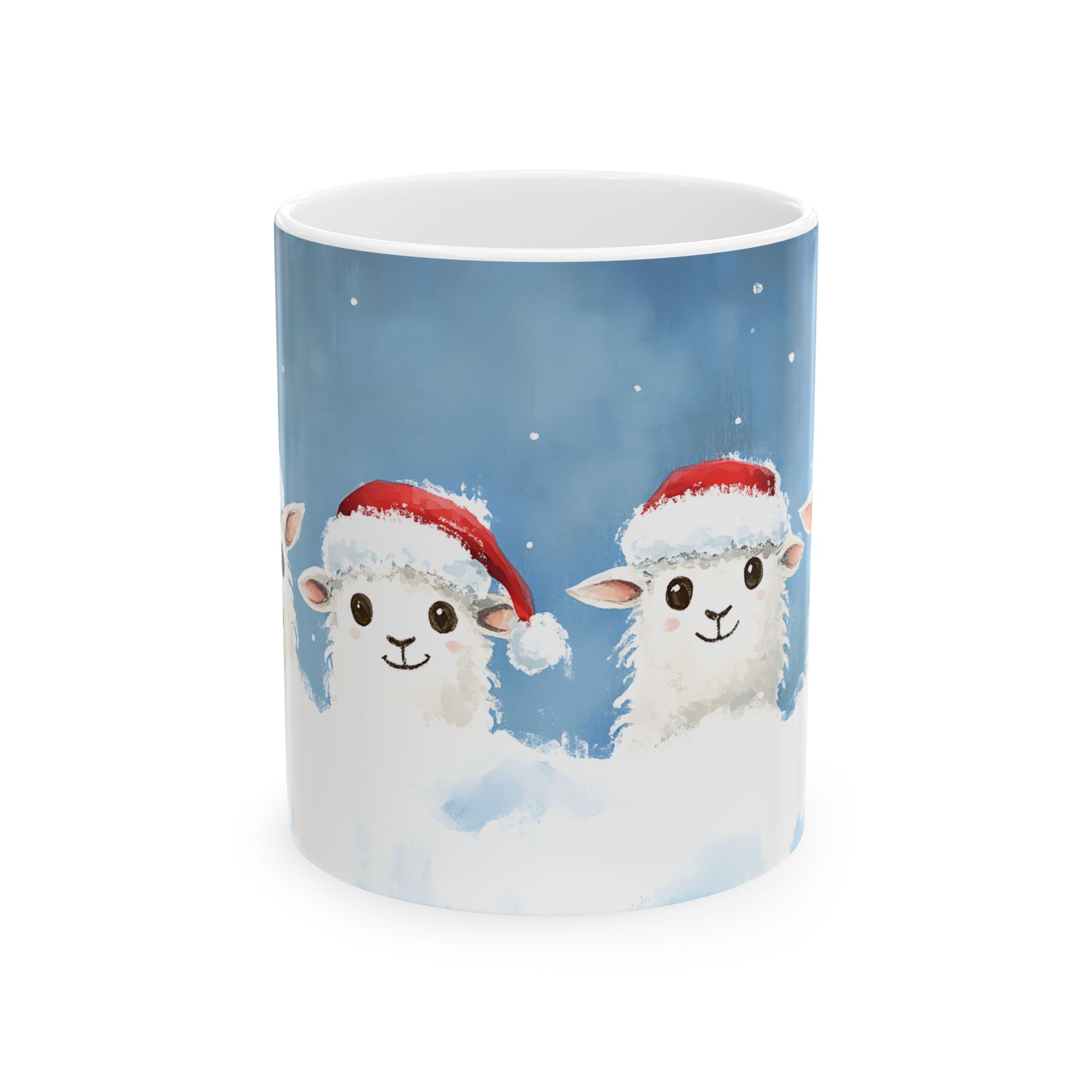 Cute Lambs Christmas Mug