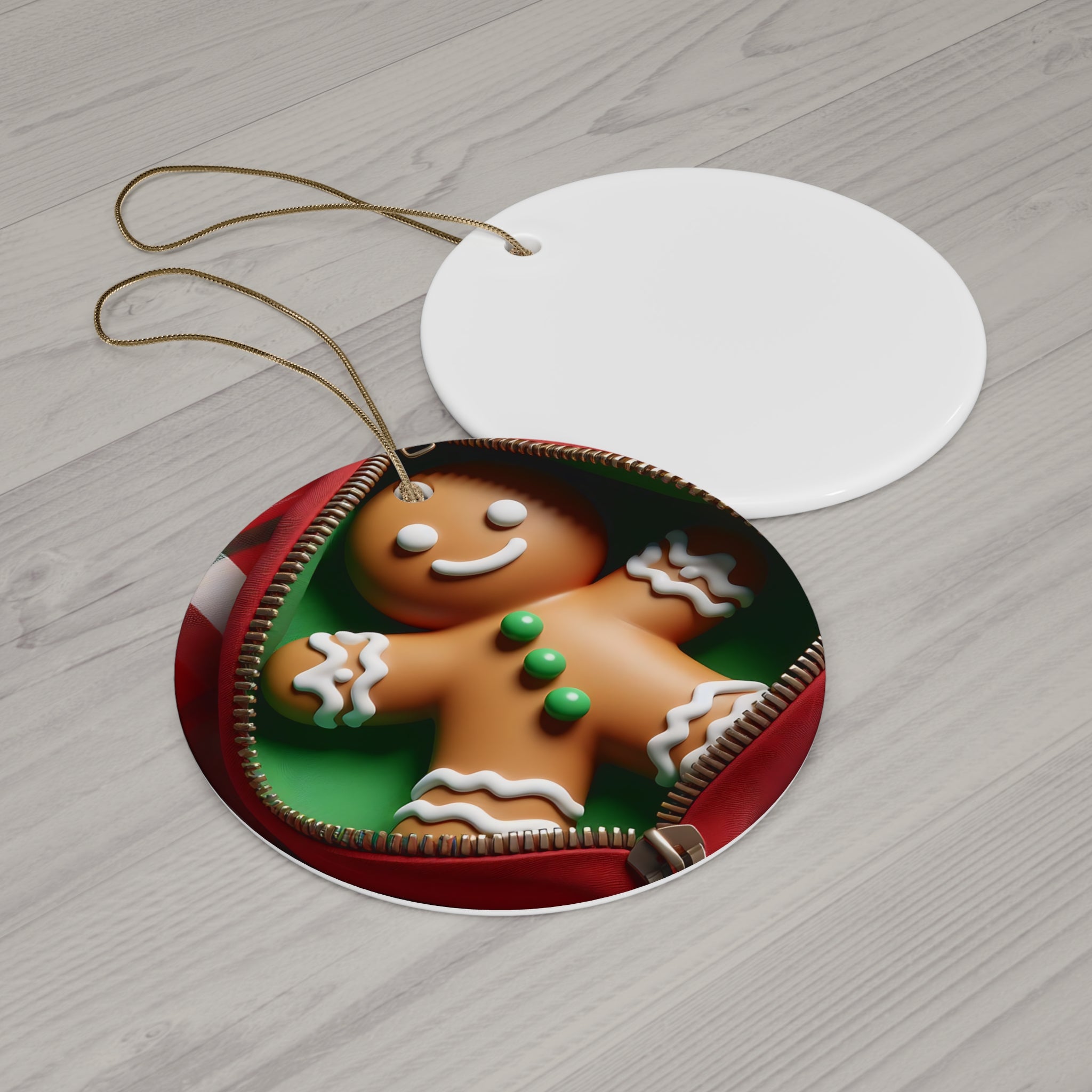 Gingerbread Man Ceramic Ornament