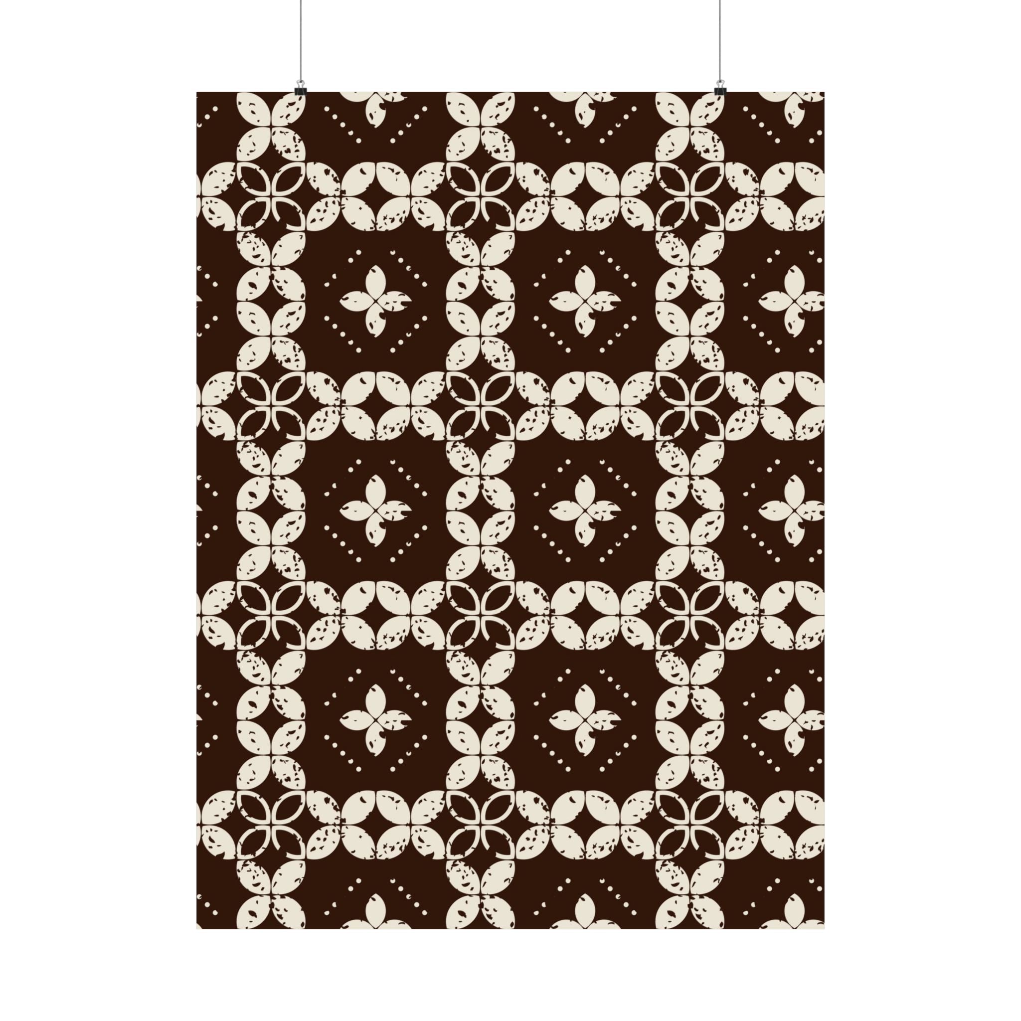 Rustic Geometric Floral Poster Art