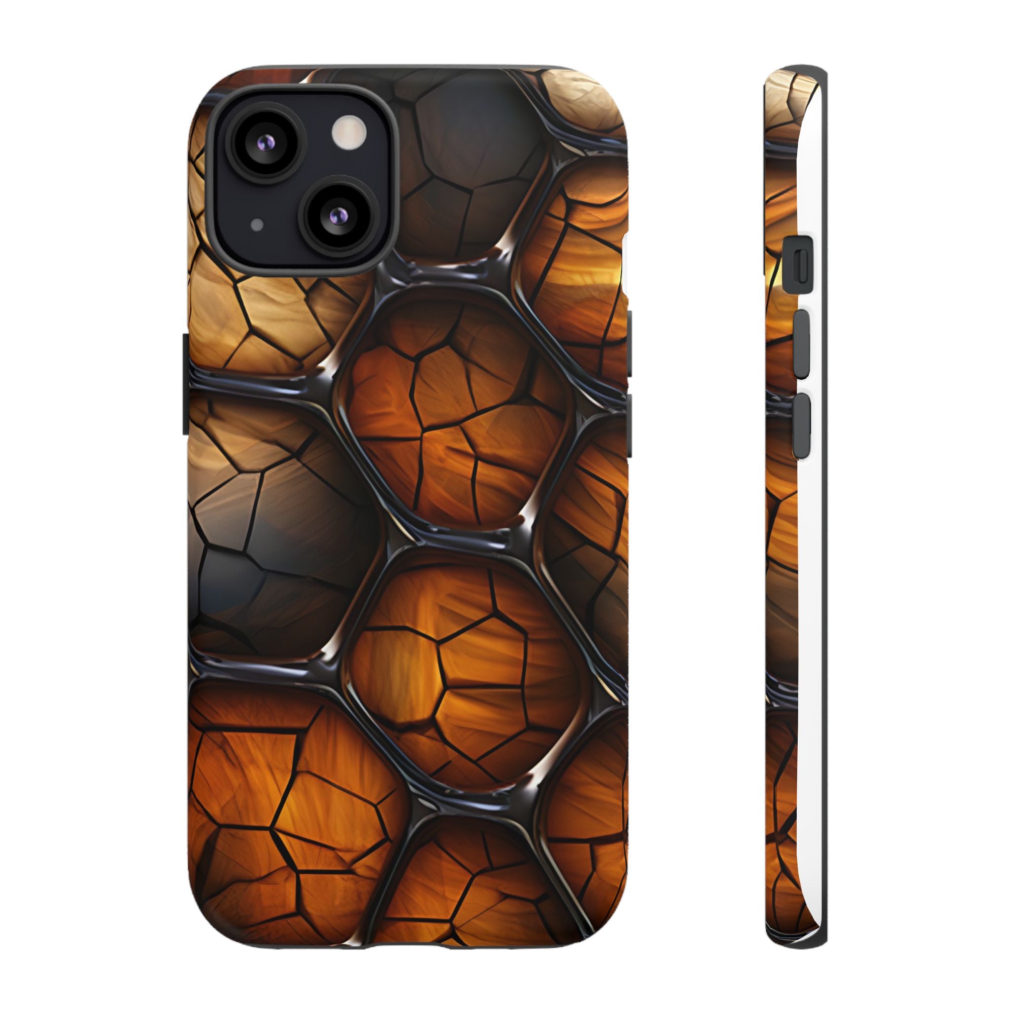 Cracked Wood Honeycomb iPhone Case