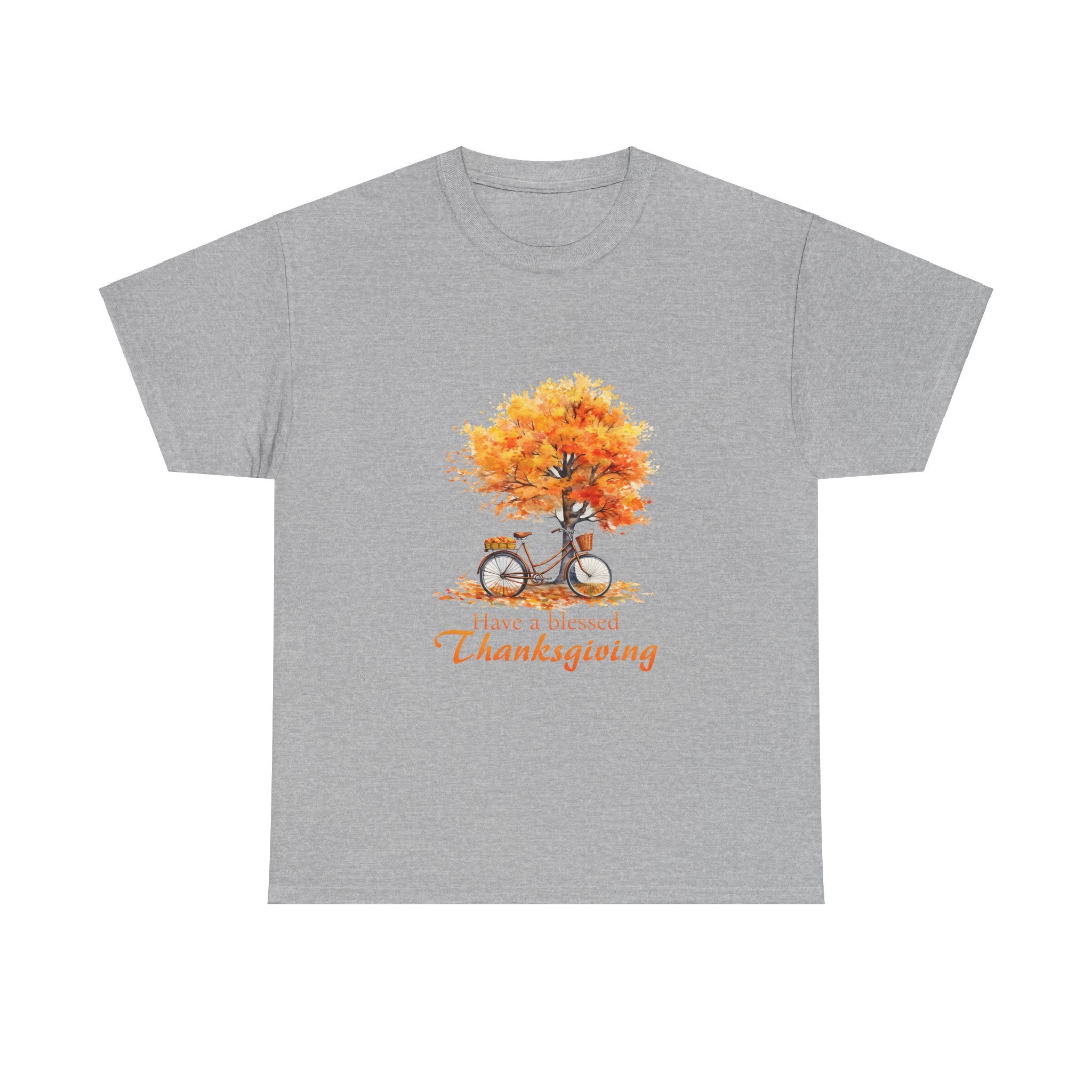 Blessed Thanksgiving Bicycle Watercolor Tee