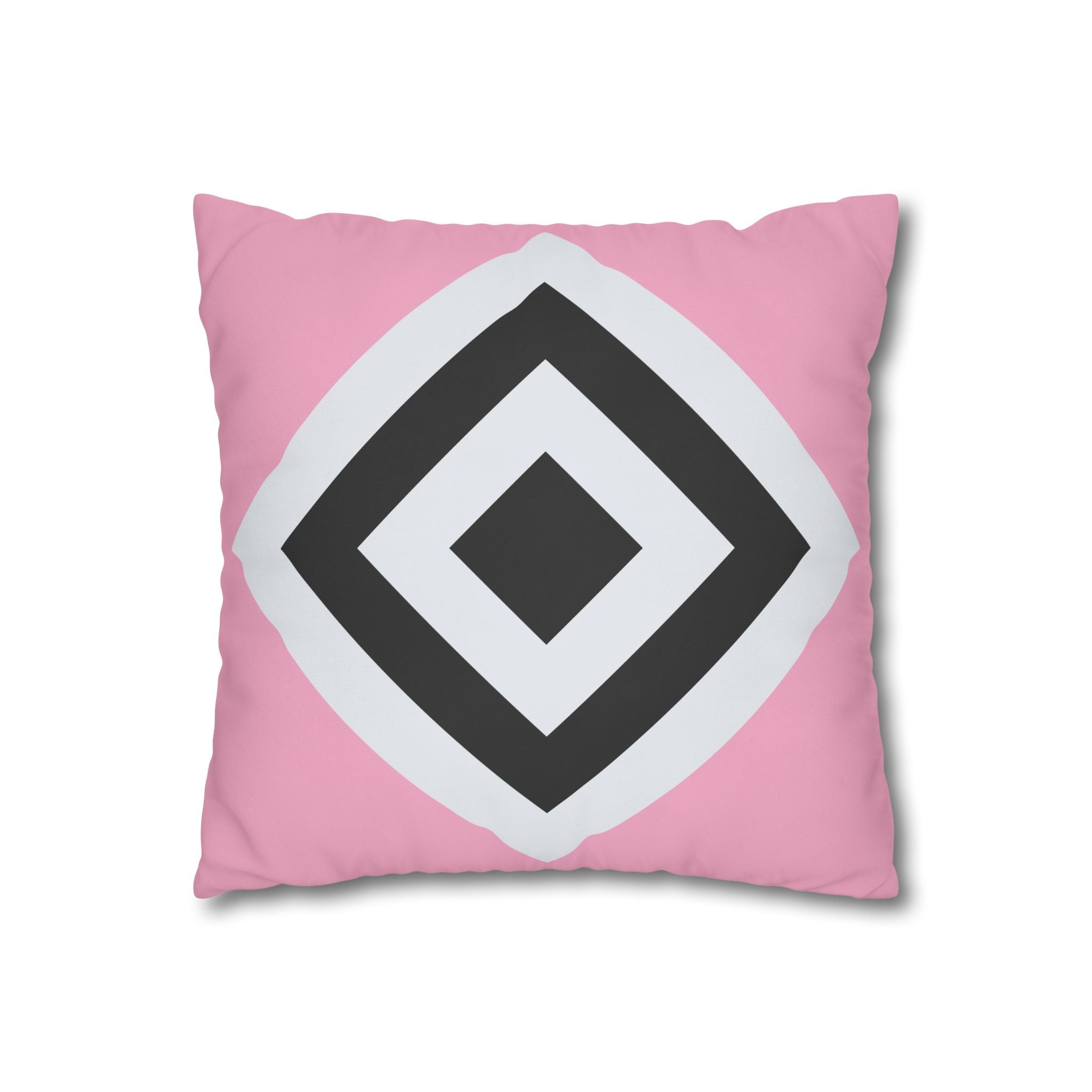 Geometric Diamond Pillowcase - Blush Pink