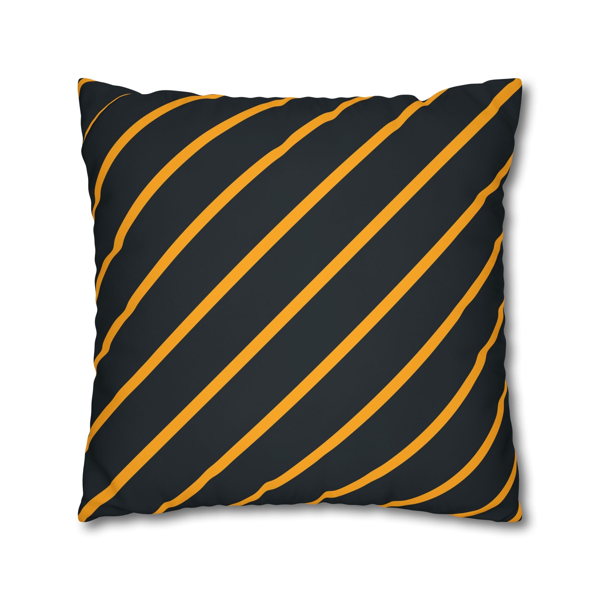 Bold Orange Diagonal Stripe Pillowcase