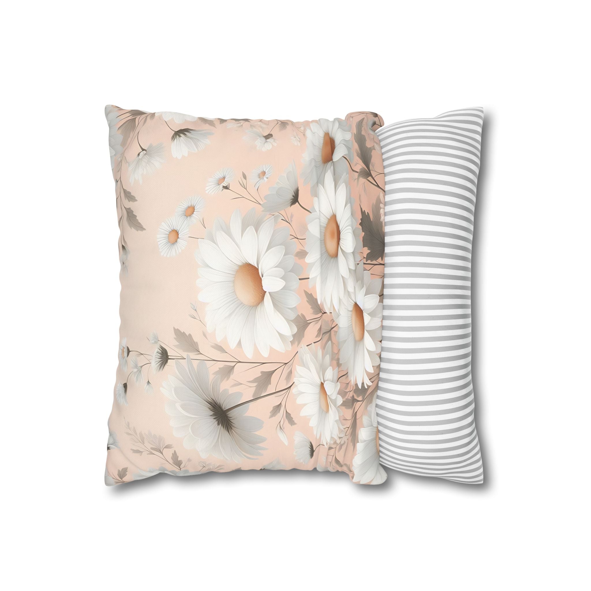 Peach Daisy Pillowcase - Floral Bedding