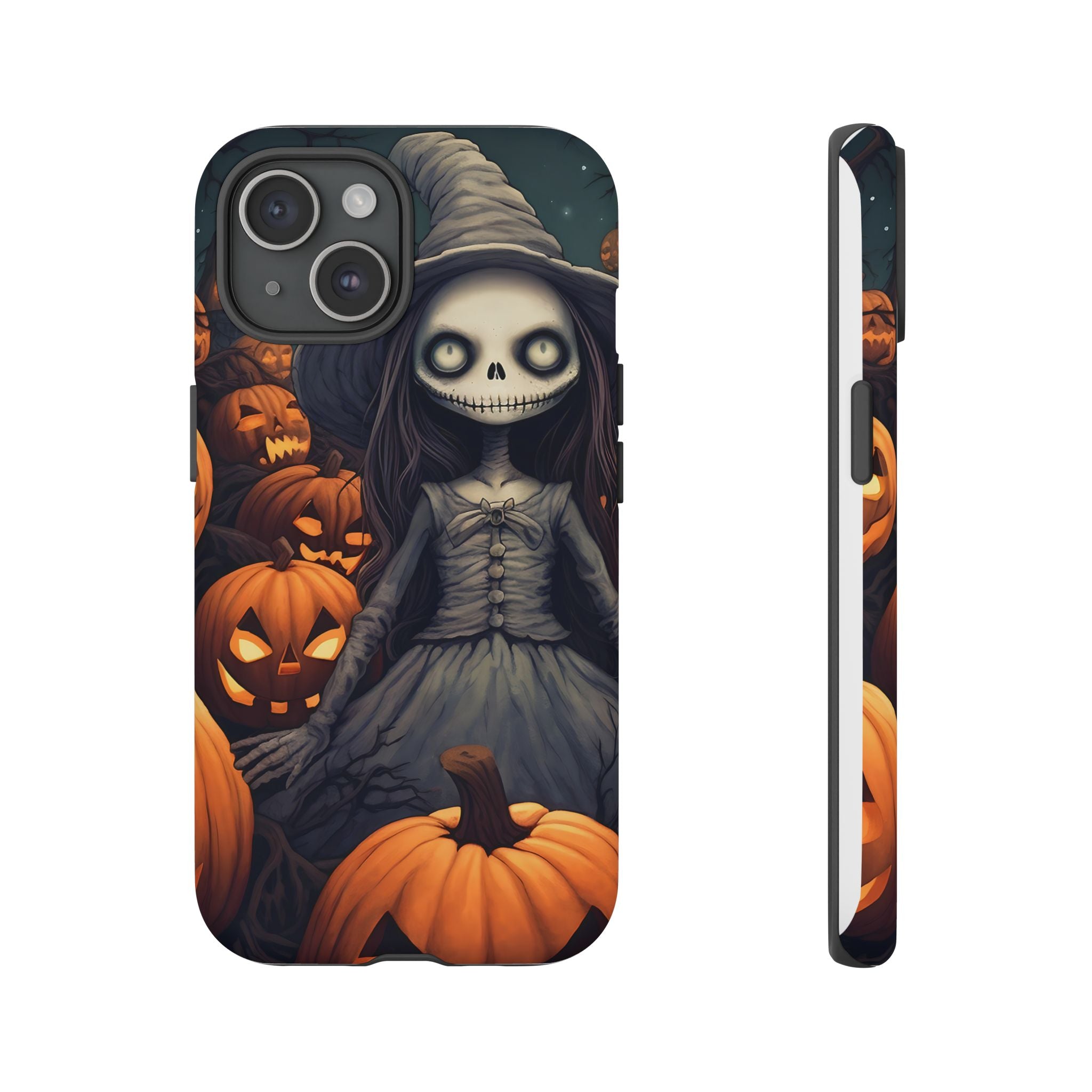 Spooky Witch Girl Hexagon Stone iPhone Case