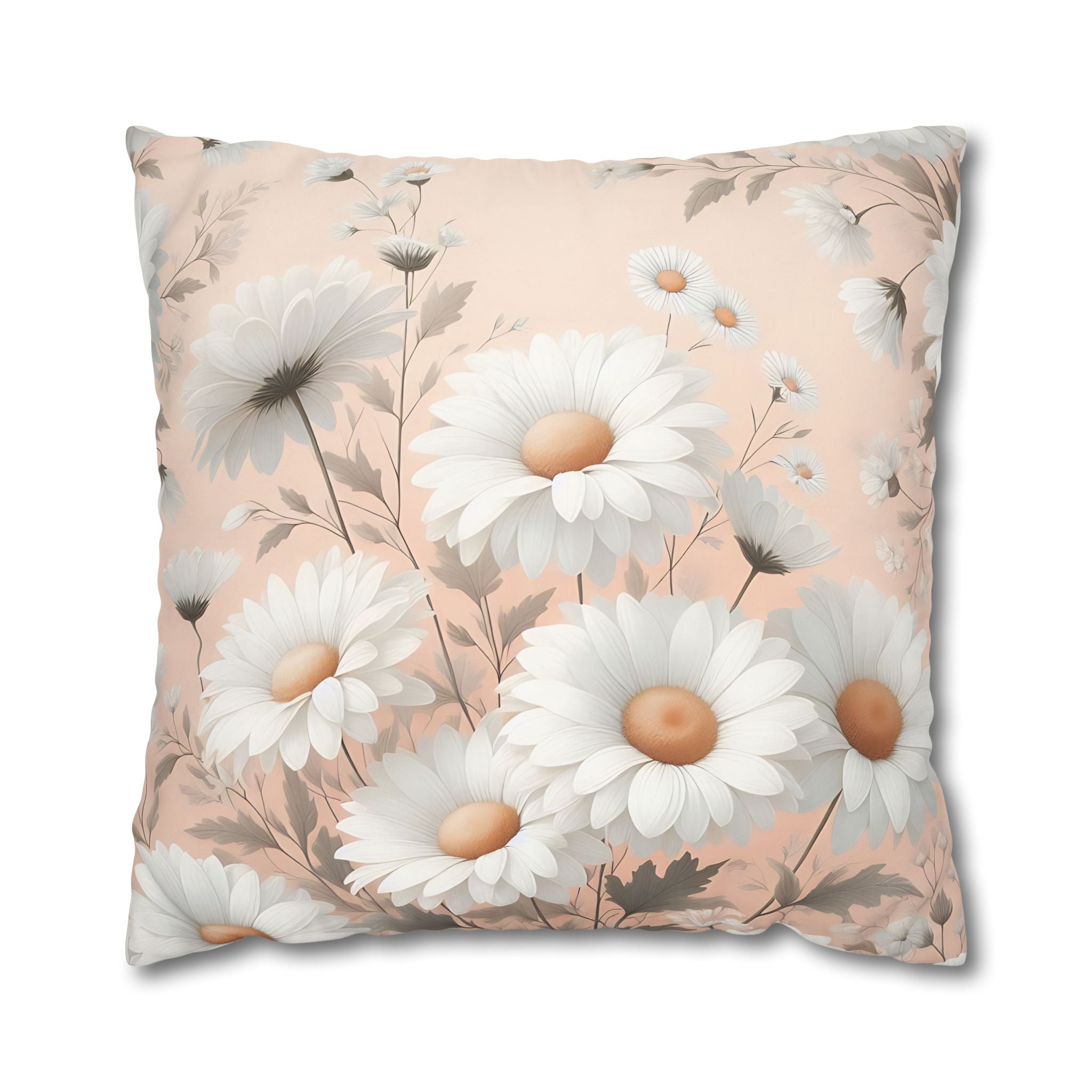 Peach Daisy Pillowcase - Floral Bedding