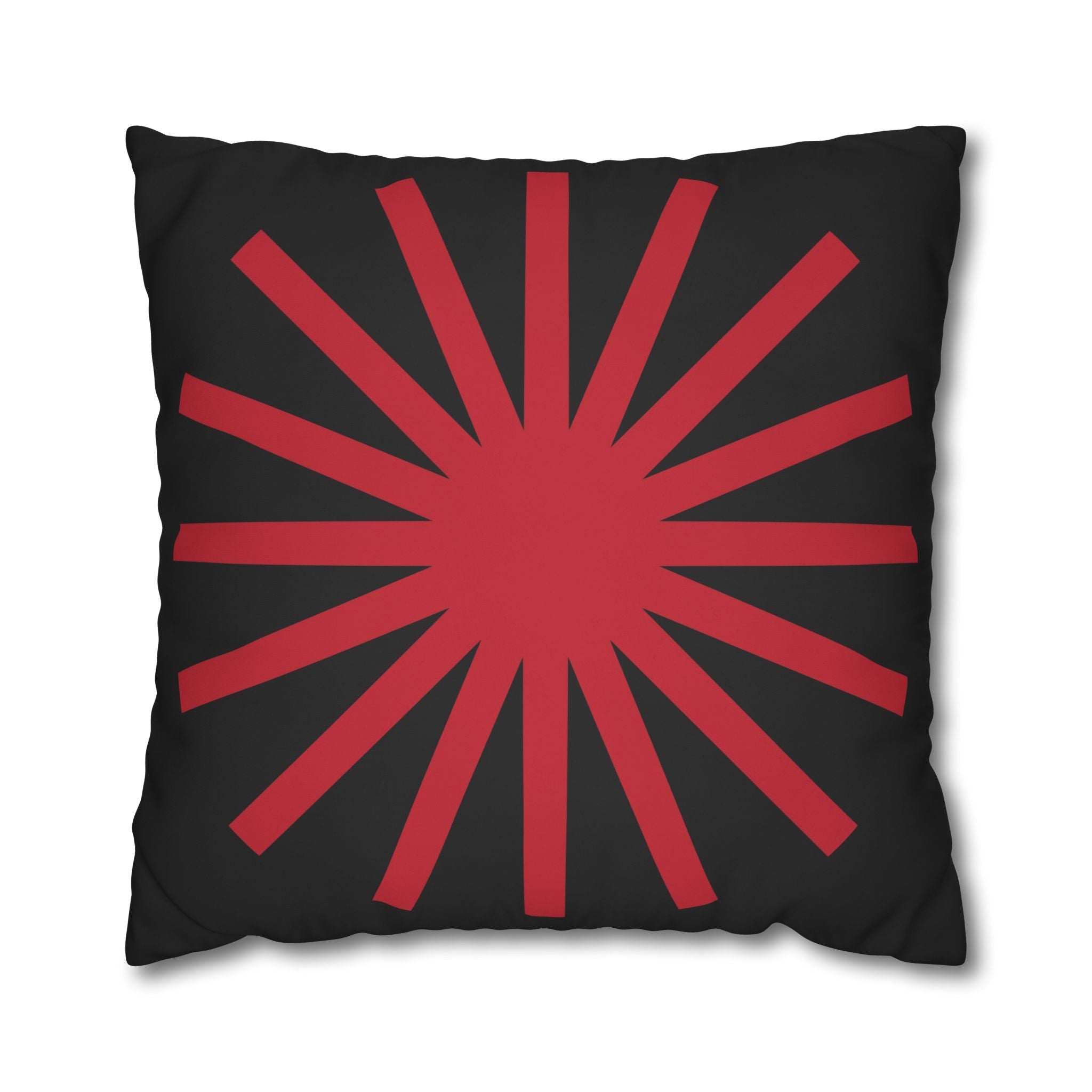 Red Sunburst Geometric Pillowcase