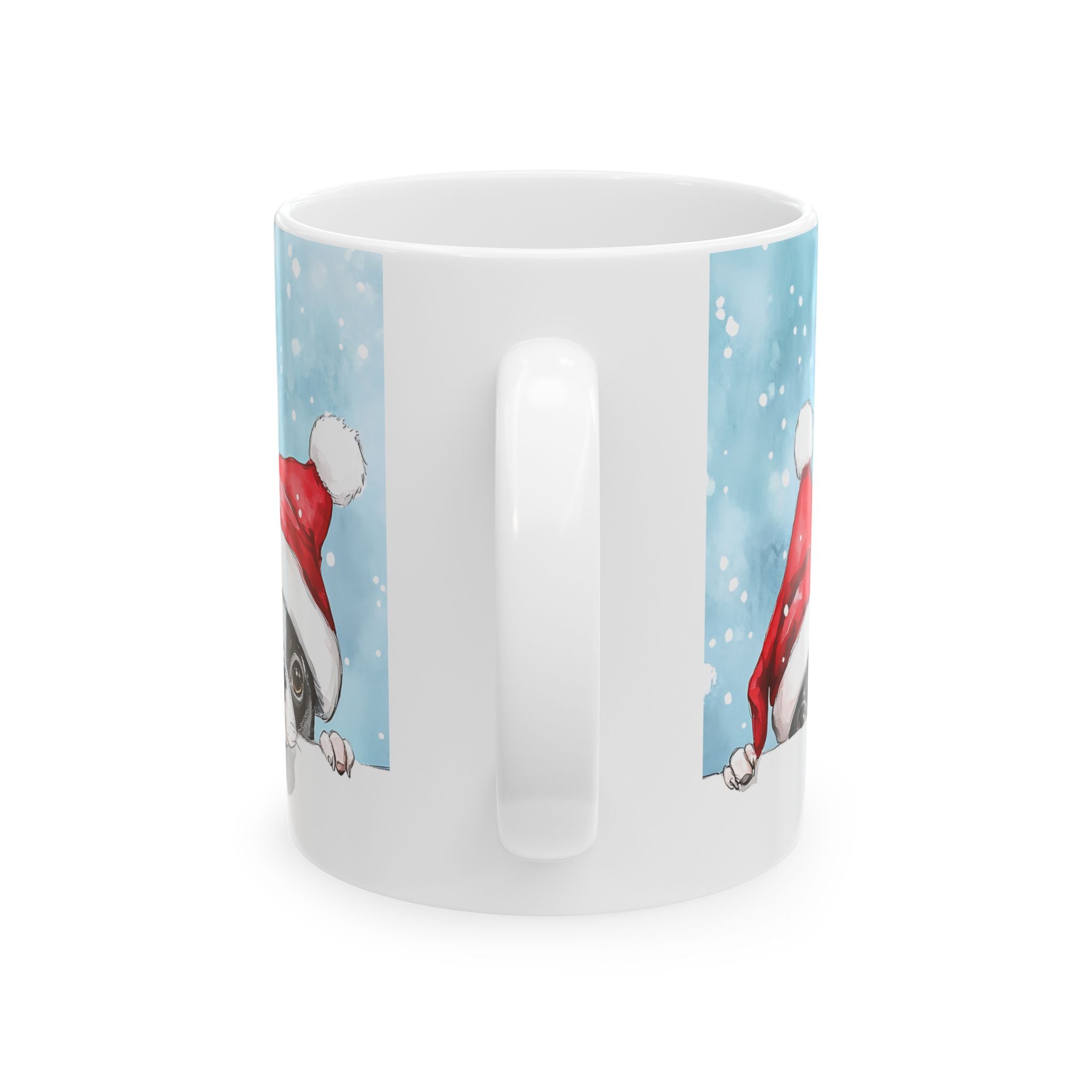 Boston Terrier Puppies Christmas Mug