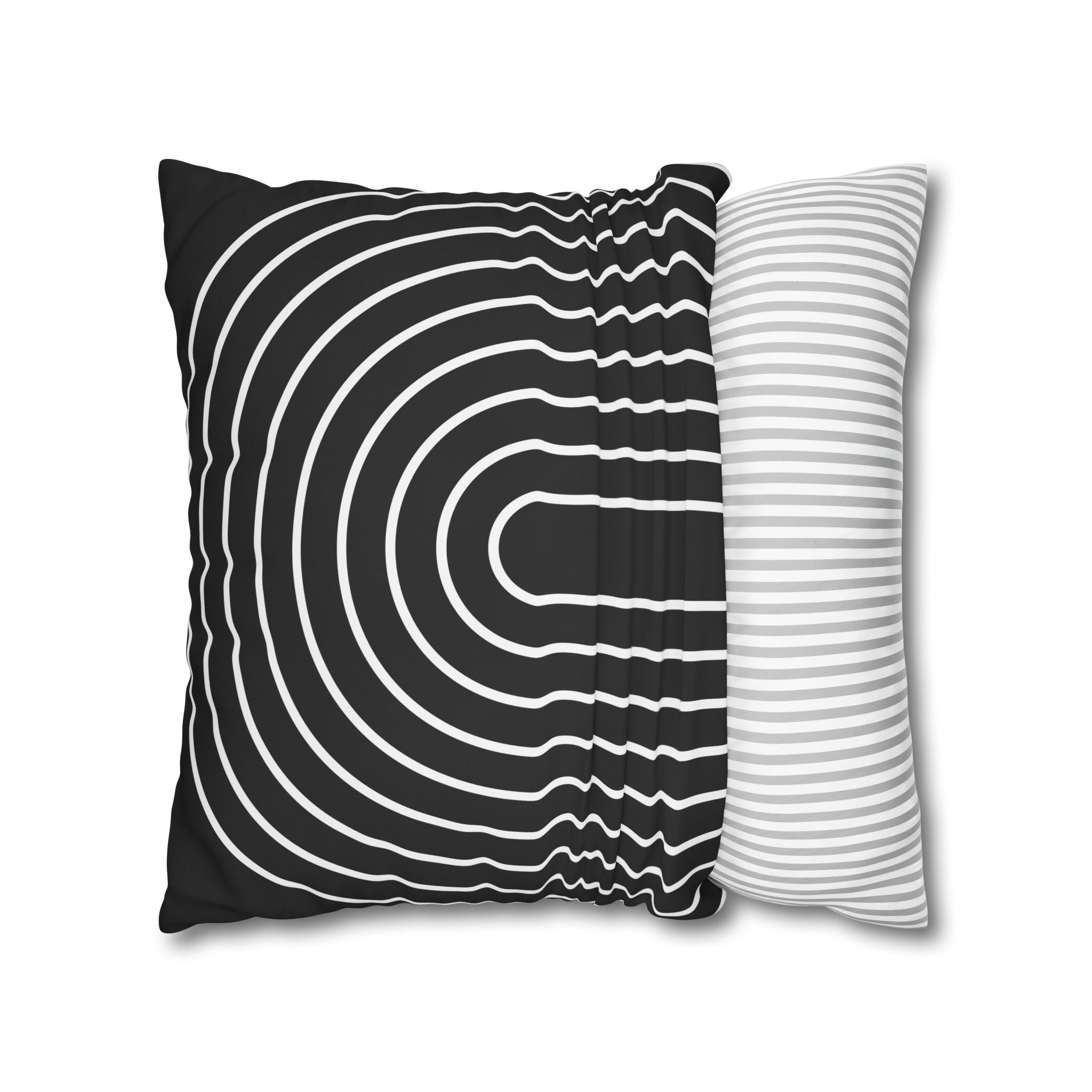 Minimalist Arch Pillowcase - Black & White