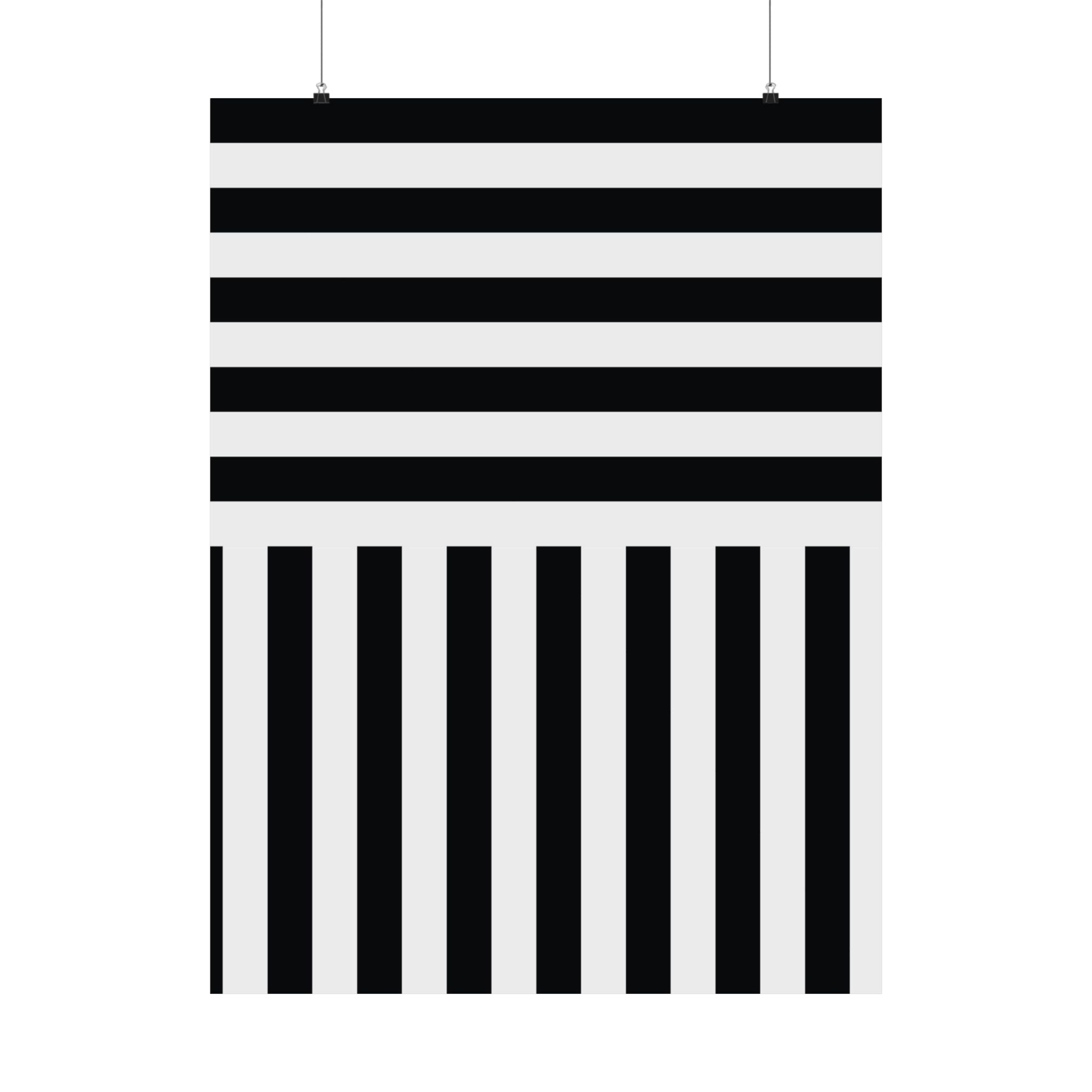 Abstract Black & White Geometric Poster