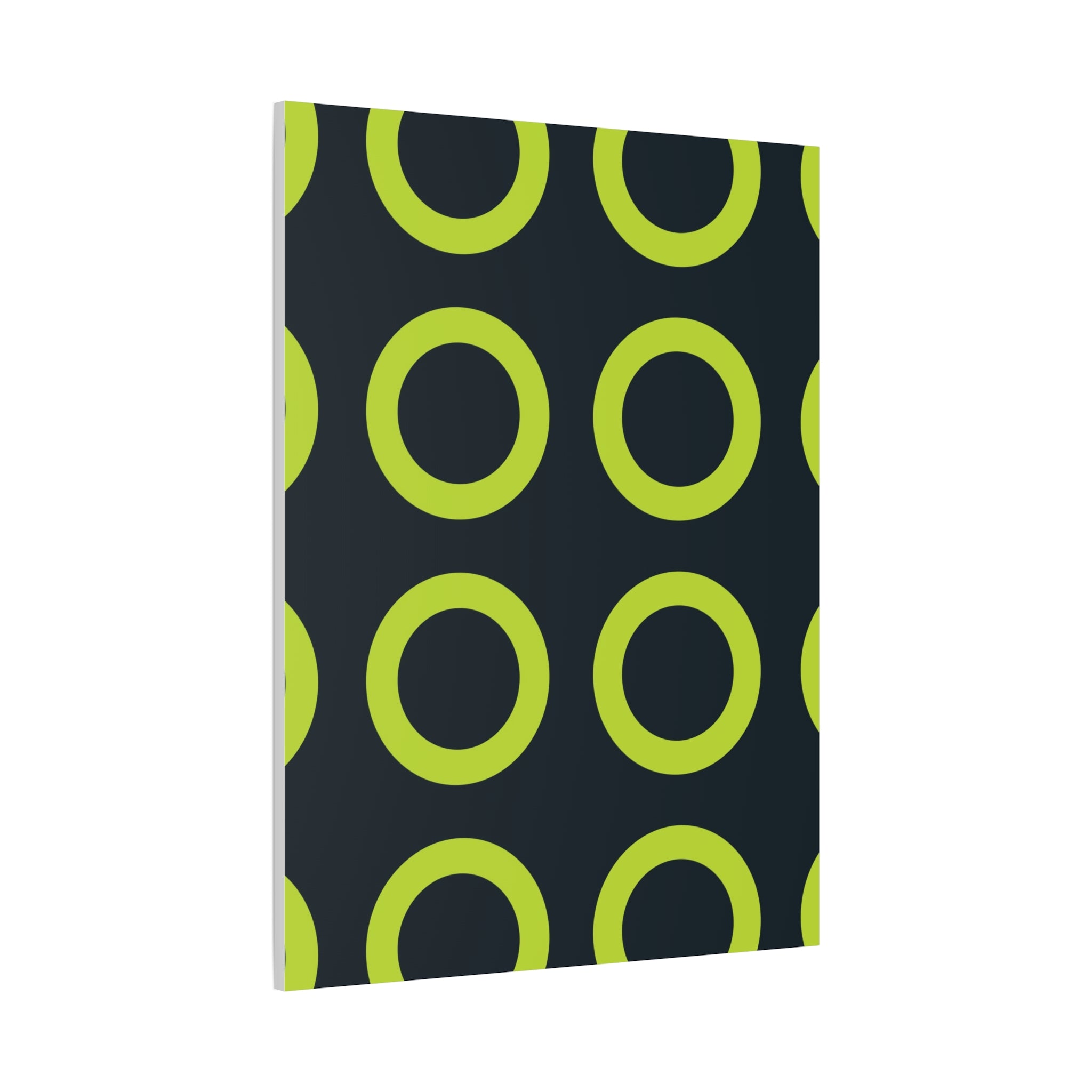 Lime Green Circle Canvas Art - Teal