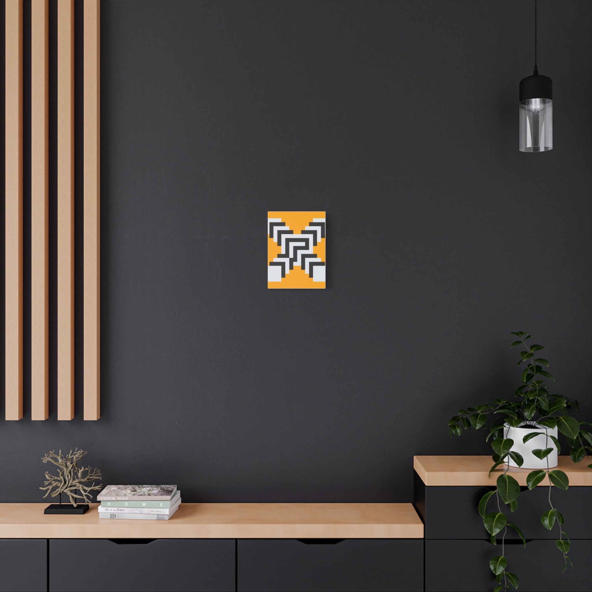 Geometric Orange Canvas Wall Art