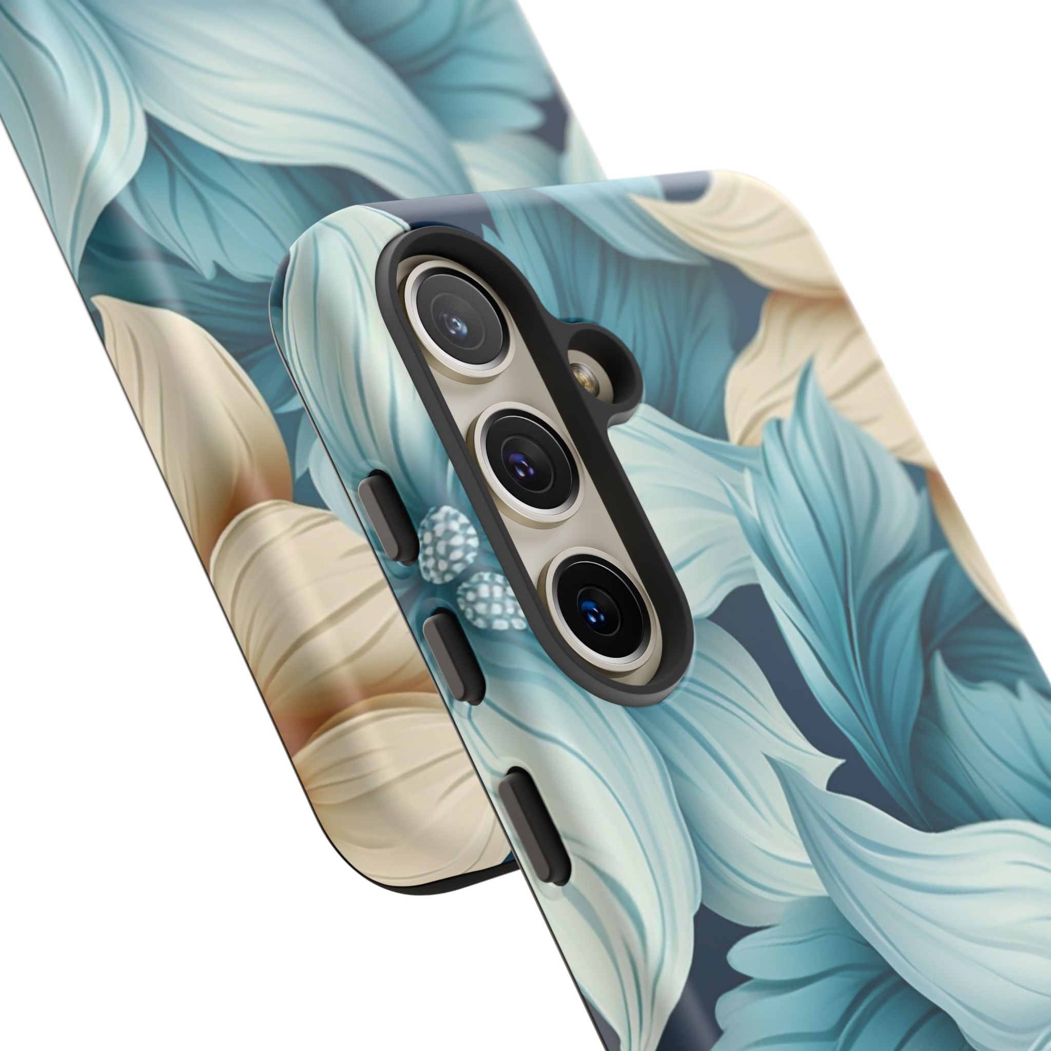 Teal Floral Samsung Phone Case