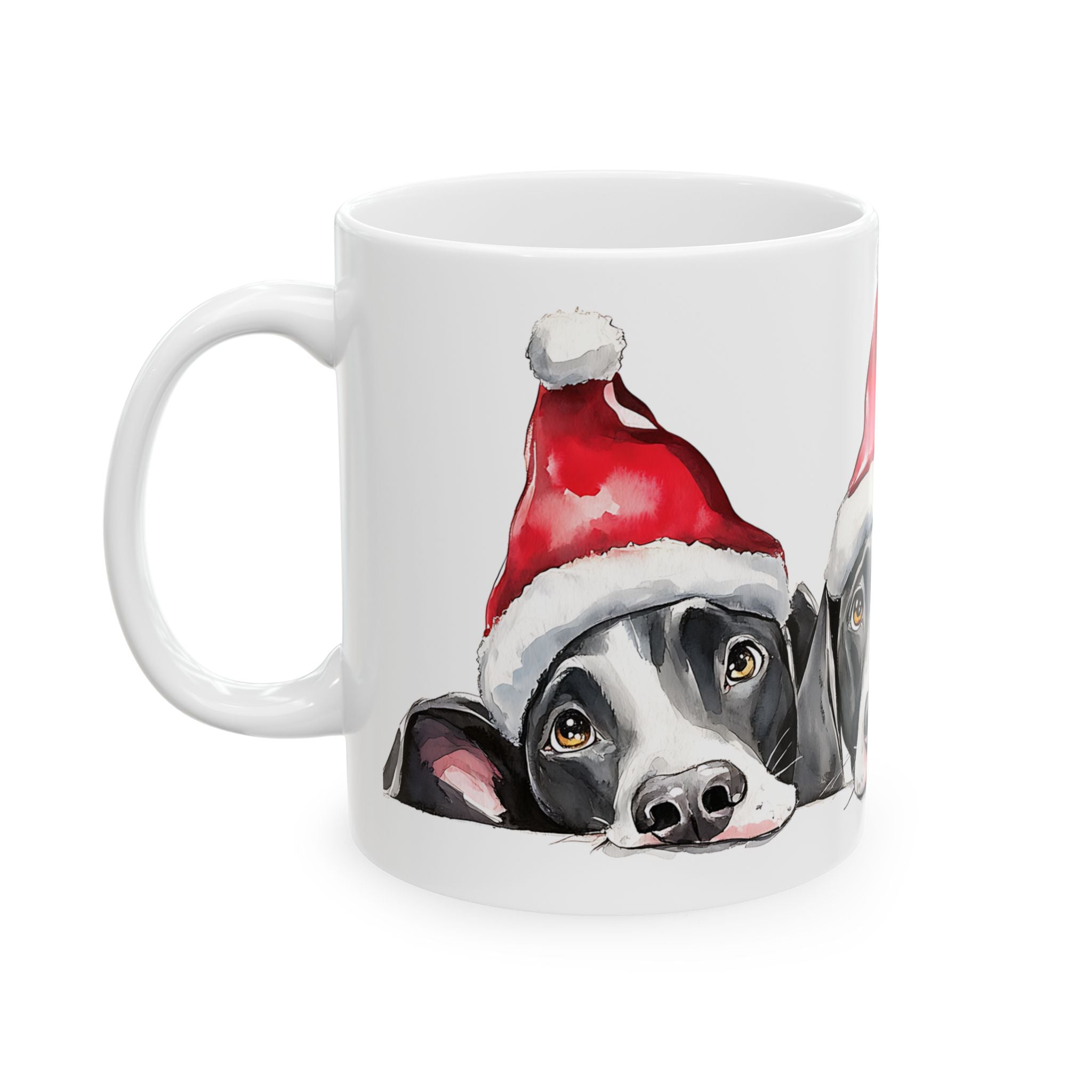 Santa Paws Mug: Cute Dogs Watercolor Art