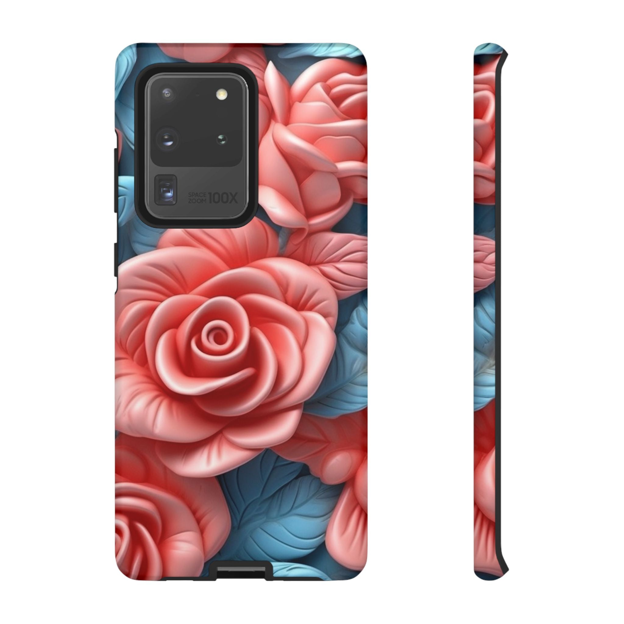 Stylized Floral Samsung Case - Coral Rose