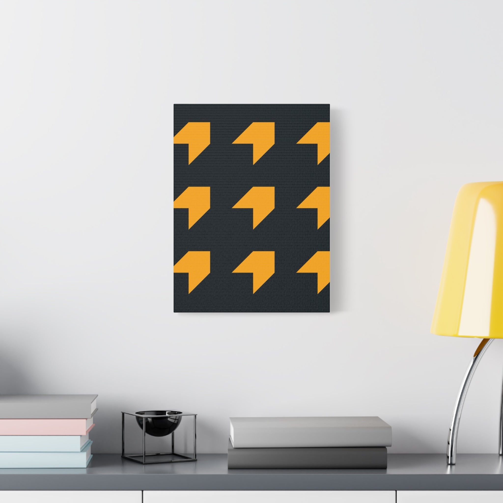 Orange Arrow Abstract Canvas Art