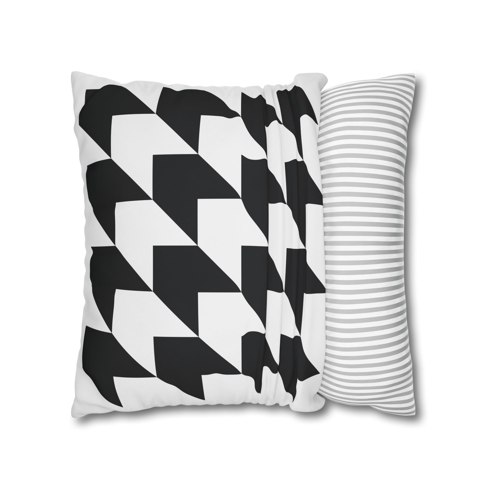 Geometric Arrow Pillowcase - Black & Gray