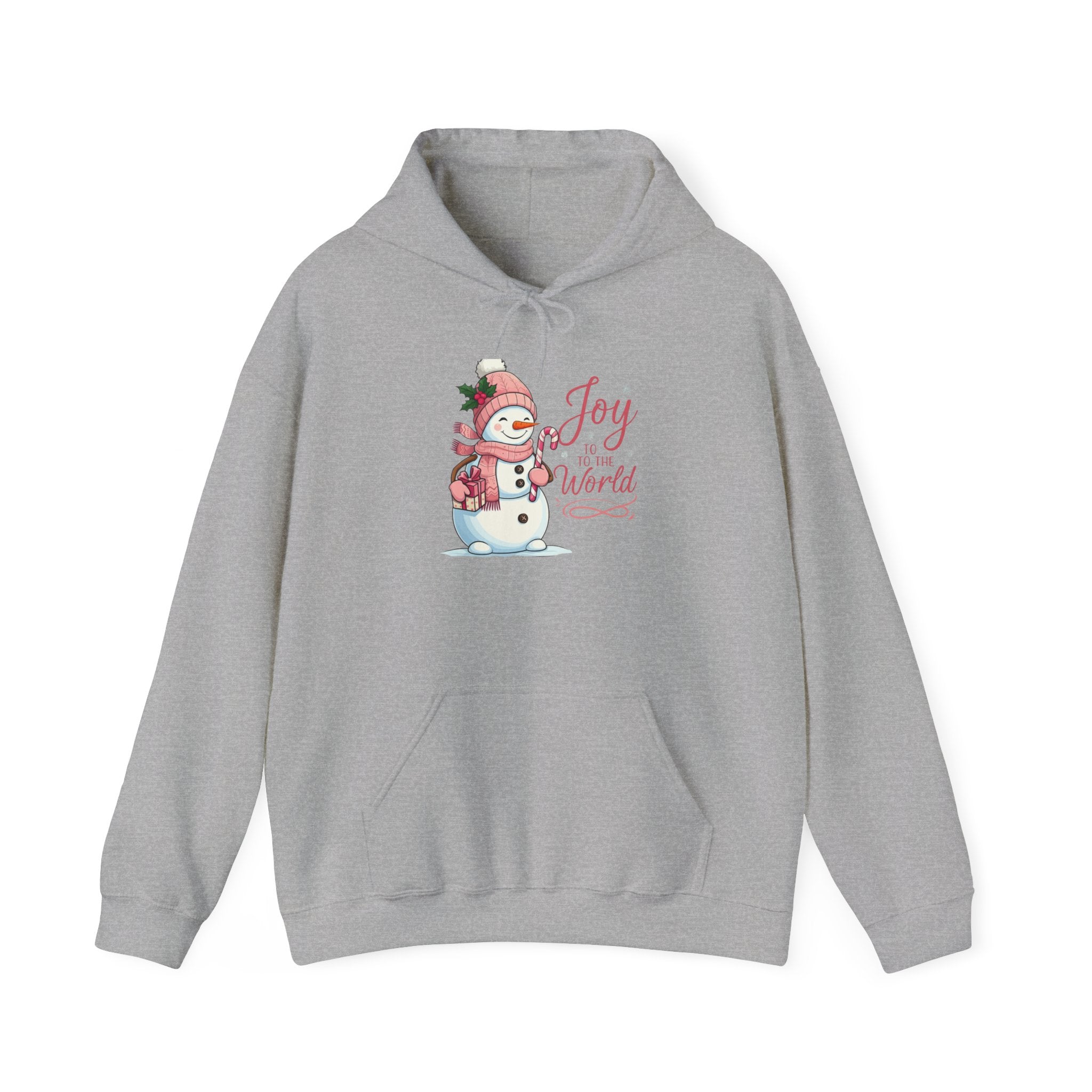 Pink Snowman Joy Christmas Hoodie