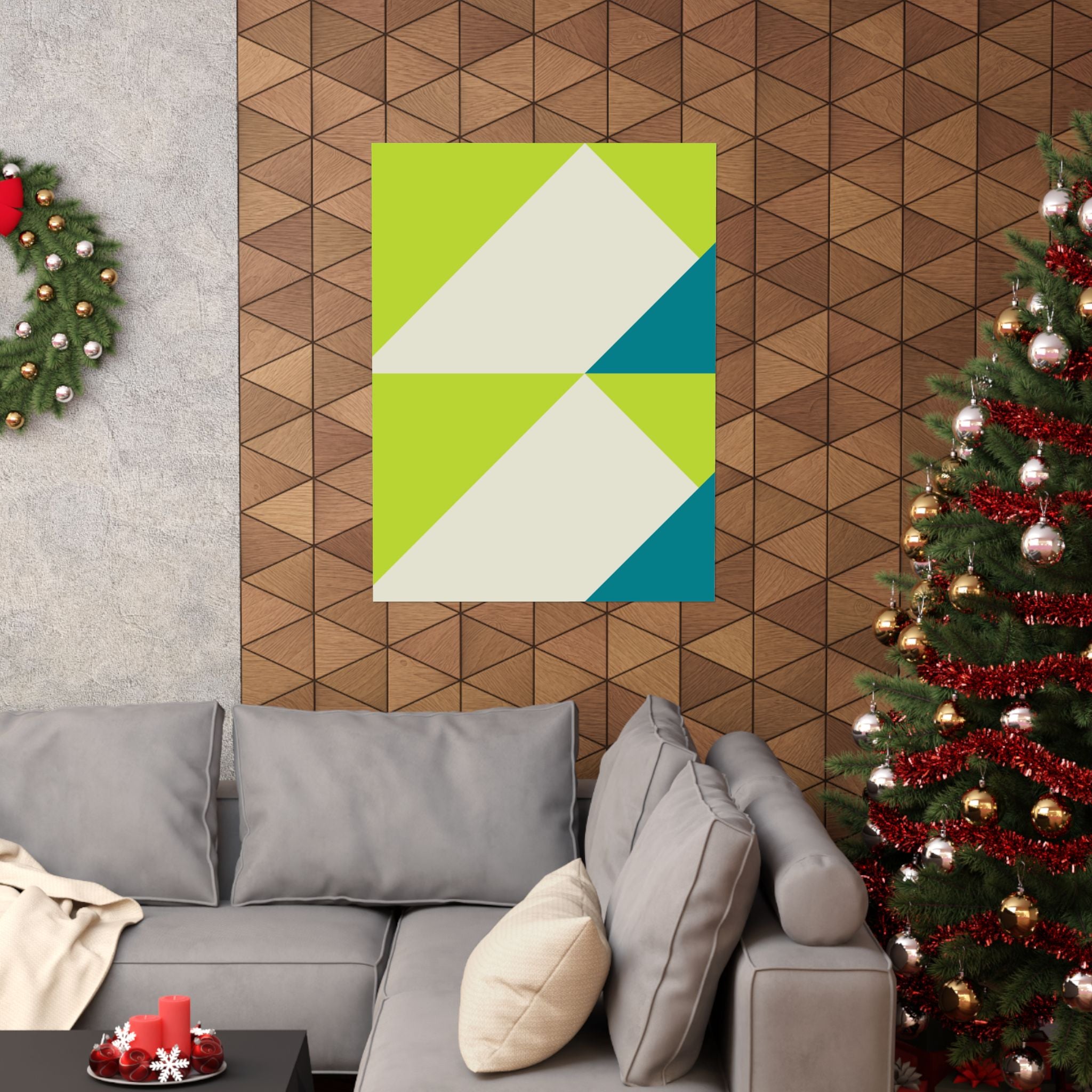 Geometric Triangle Abstract Art Poster