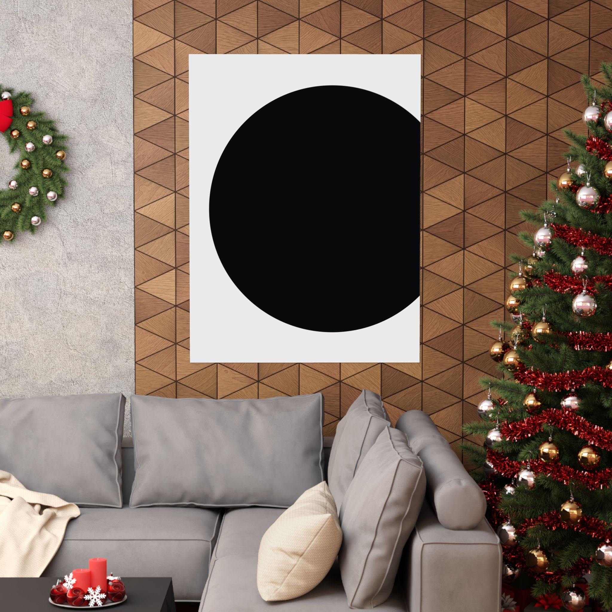 Minimalist Black Circle Wall Art Poster