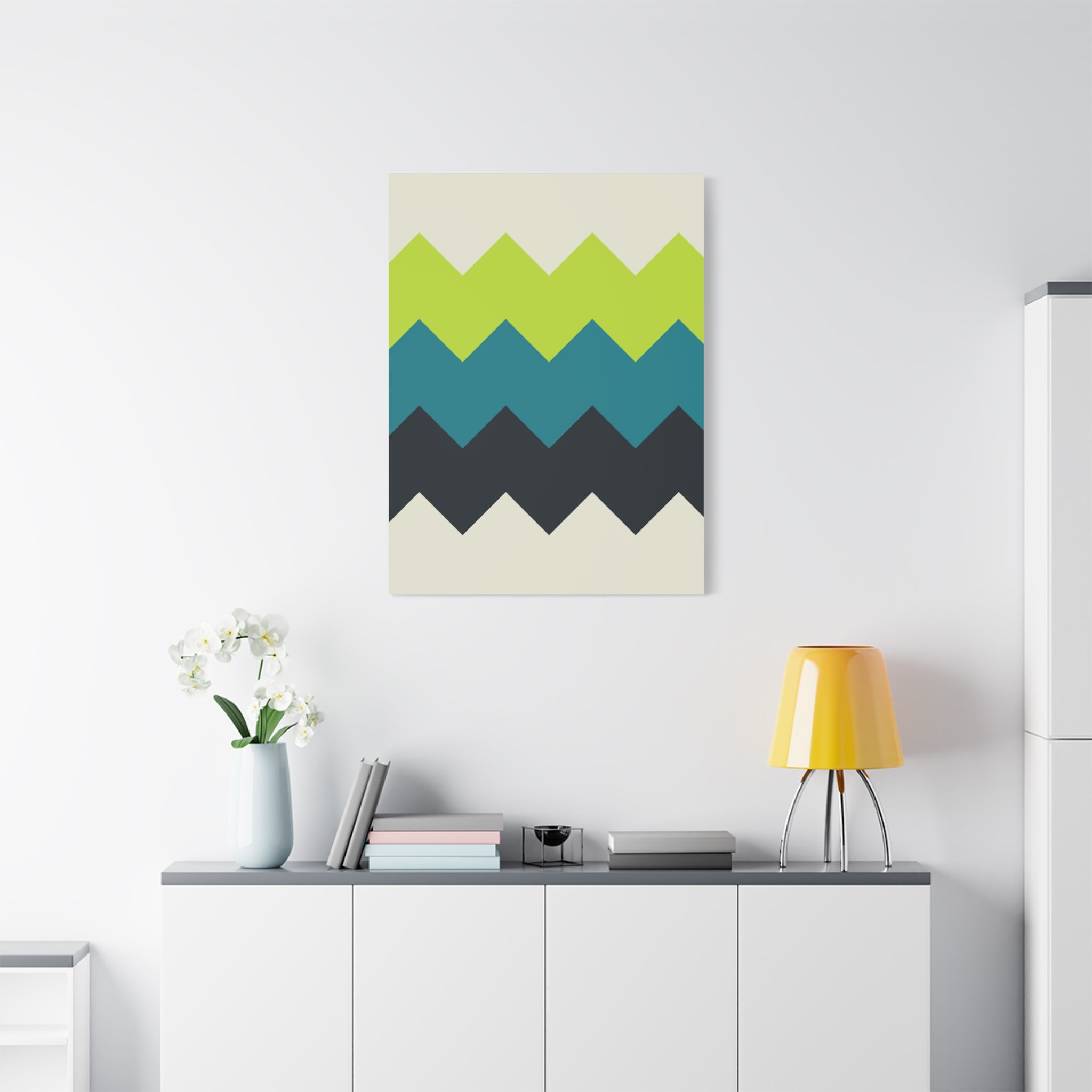 Abstract Geo Zigzag Canvas Art Print