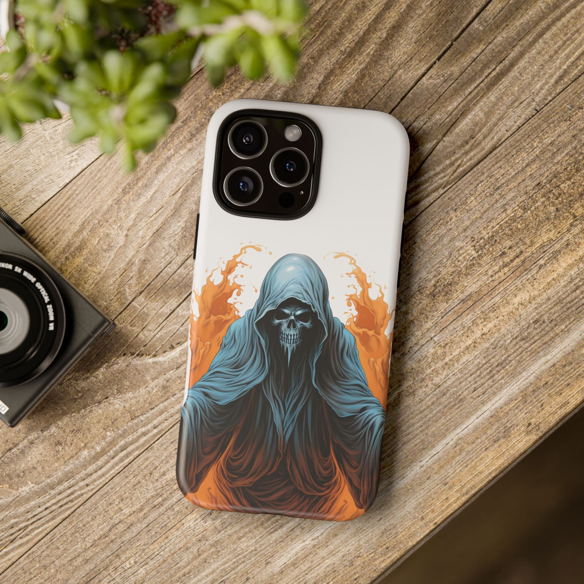 Grim Reaper Hexagon Stone iPhone Case