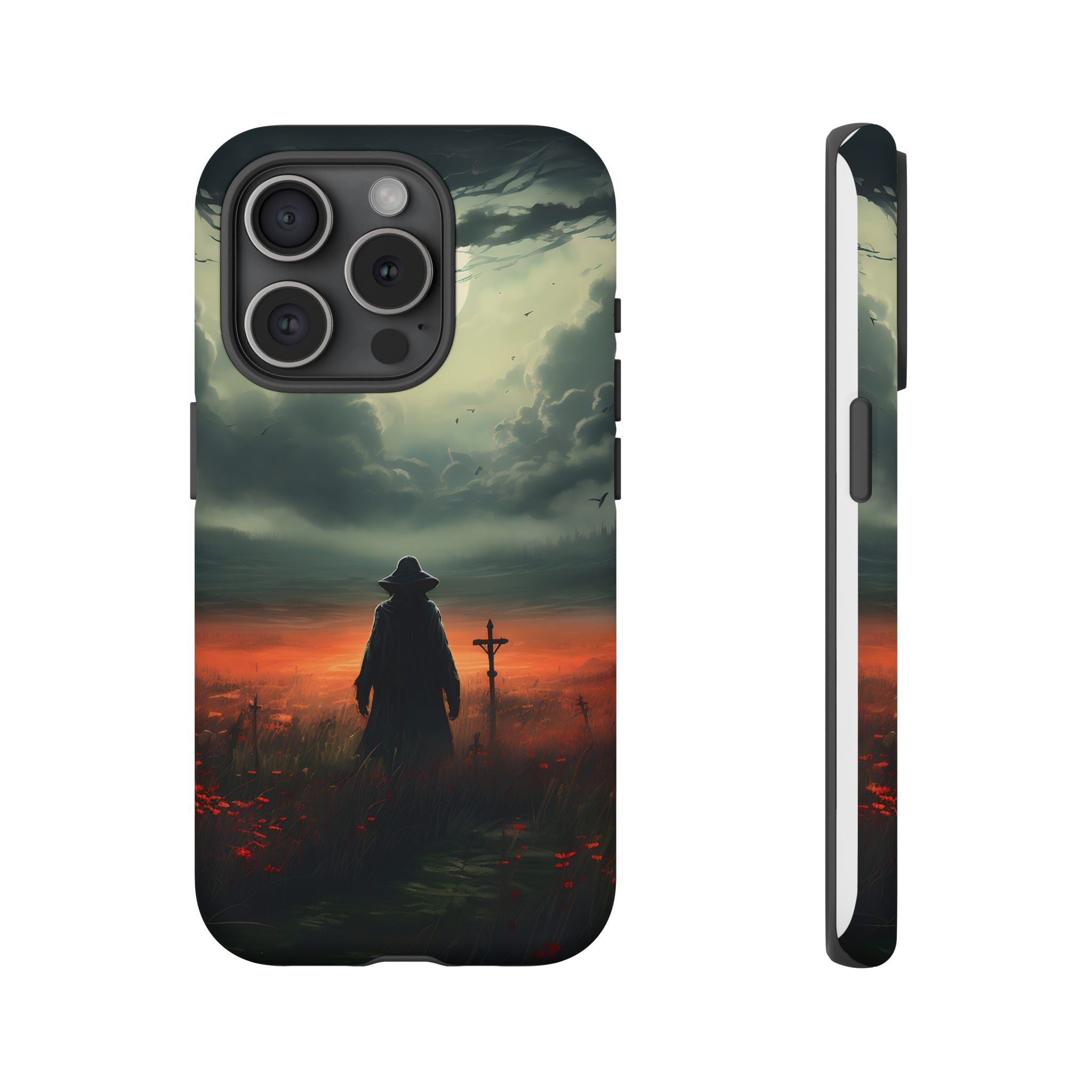 Haunted Field Hexagon Stone iPhone Case