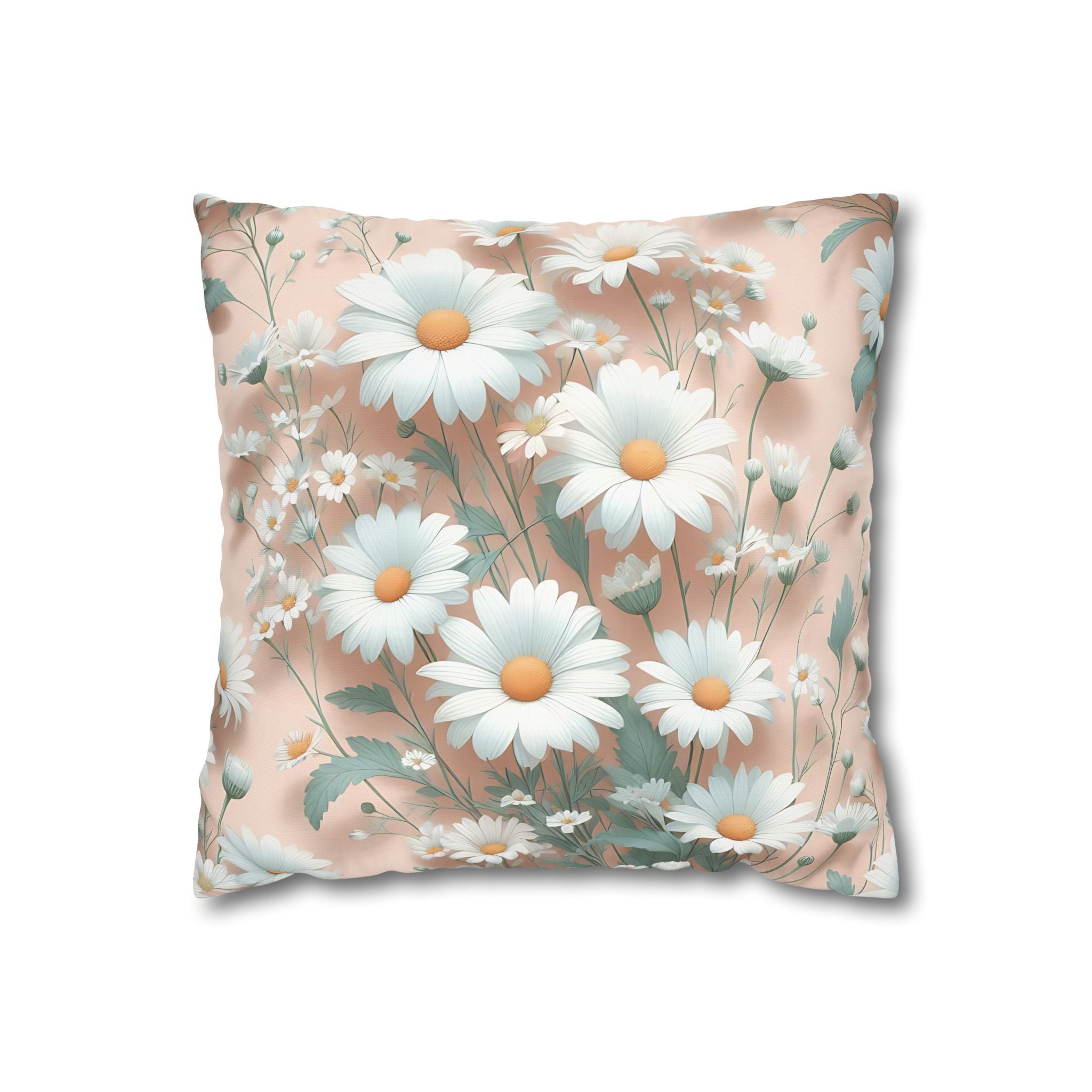 Peach Daisy Pillowcase - Floral Bedding