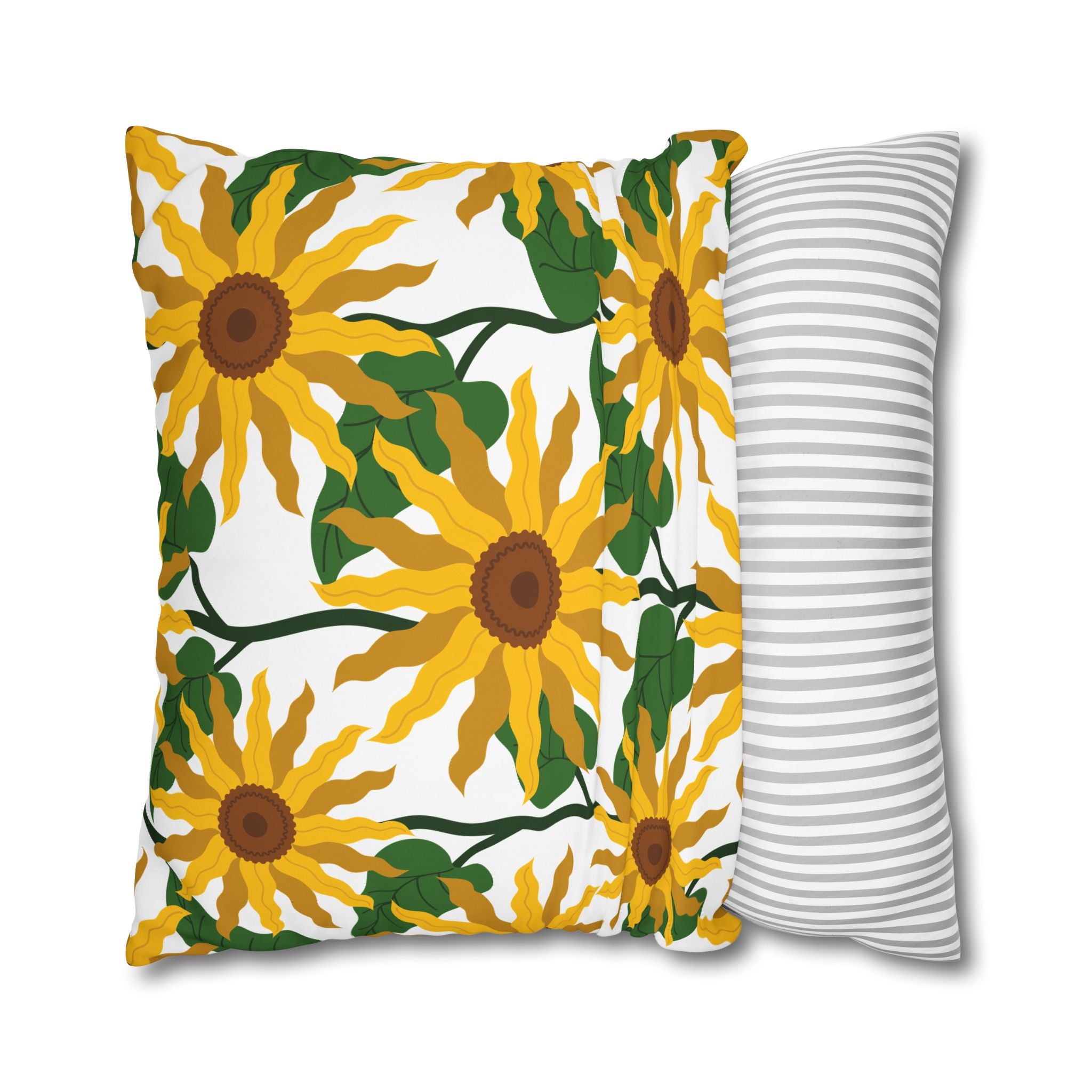 Bold Sunflower Pillowcase - Black & Gold