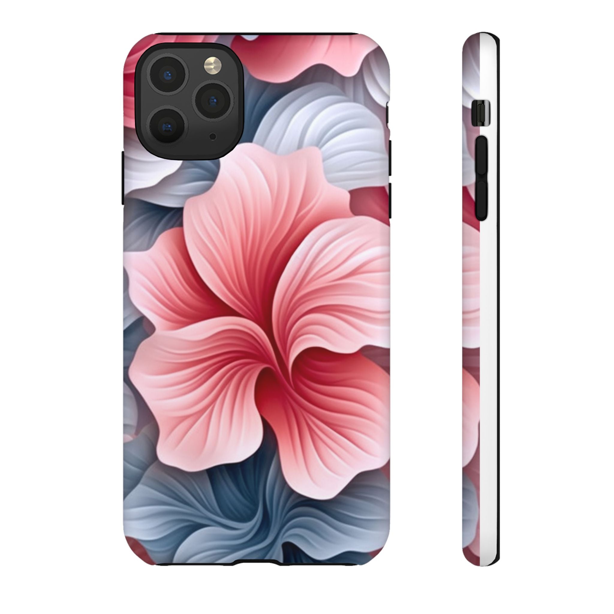 Abstract Floral Pink iPhone Case - Hexagon Stone