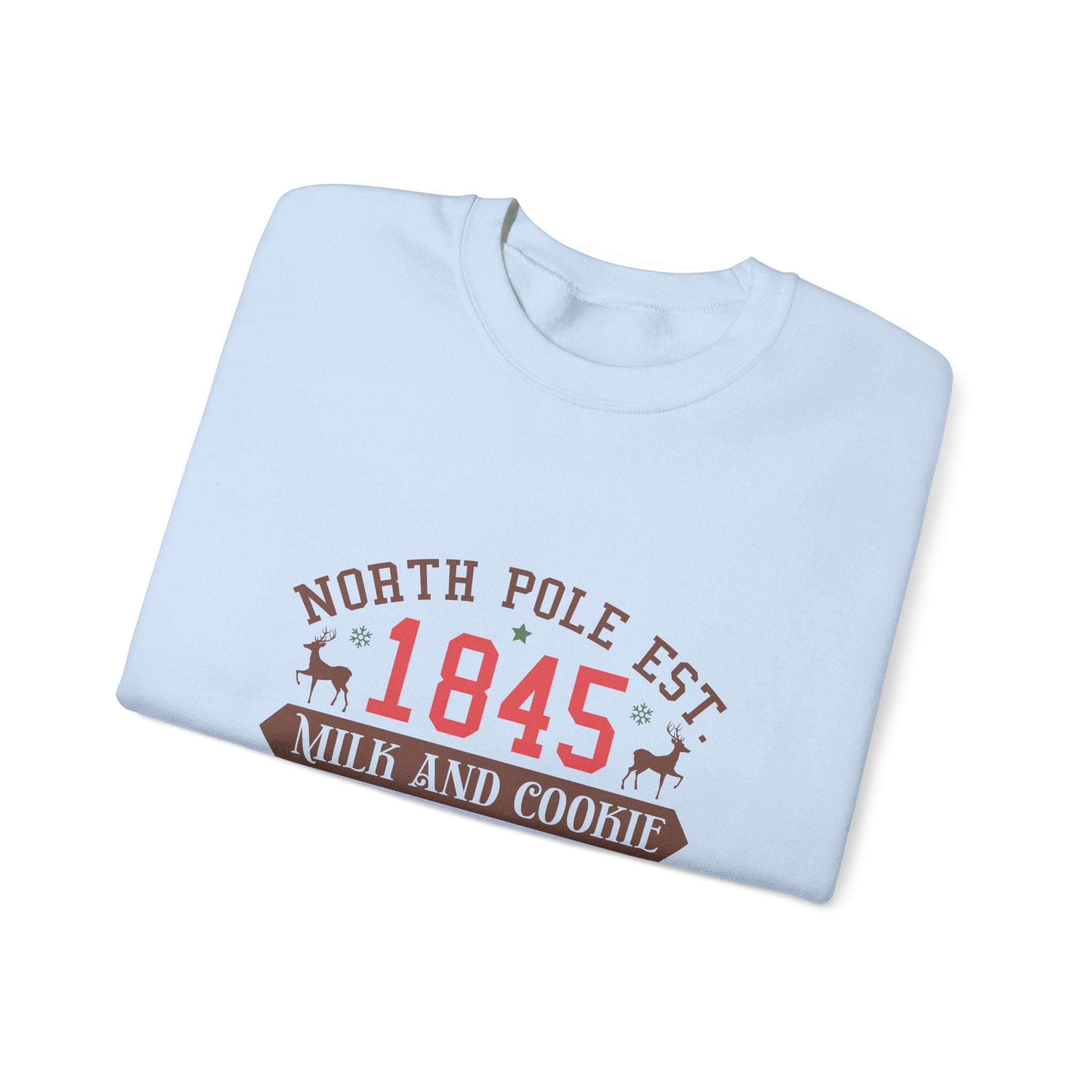 1845 North Pole Milk & Cookie Xmas Sweatshirt