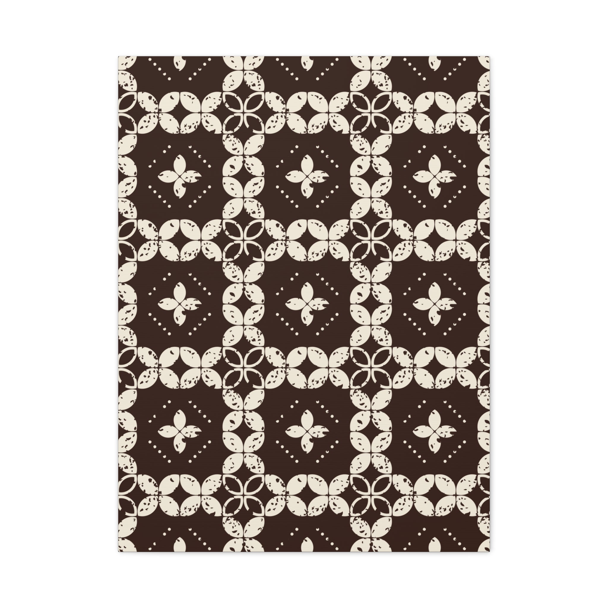 Rustic Floral Geometric Canvas Art