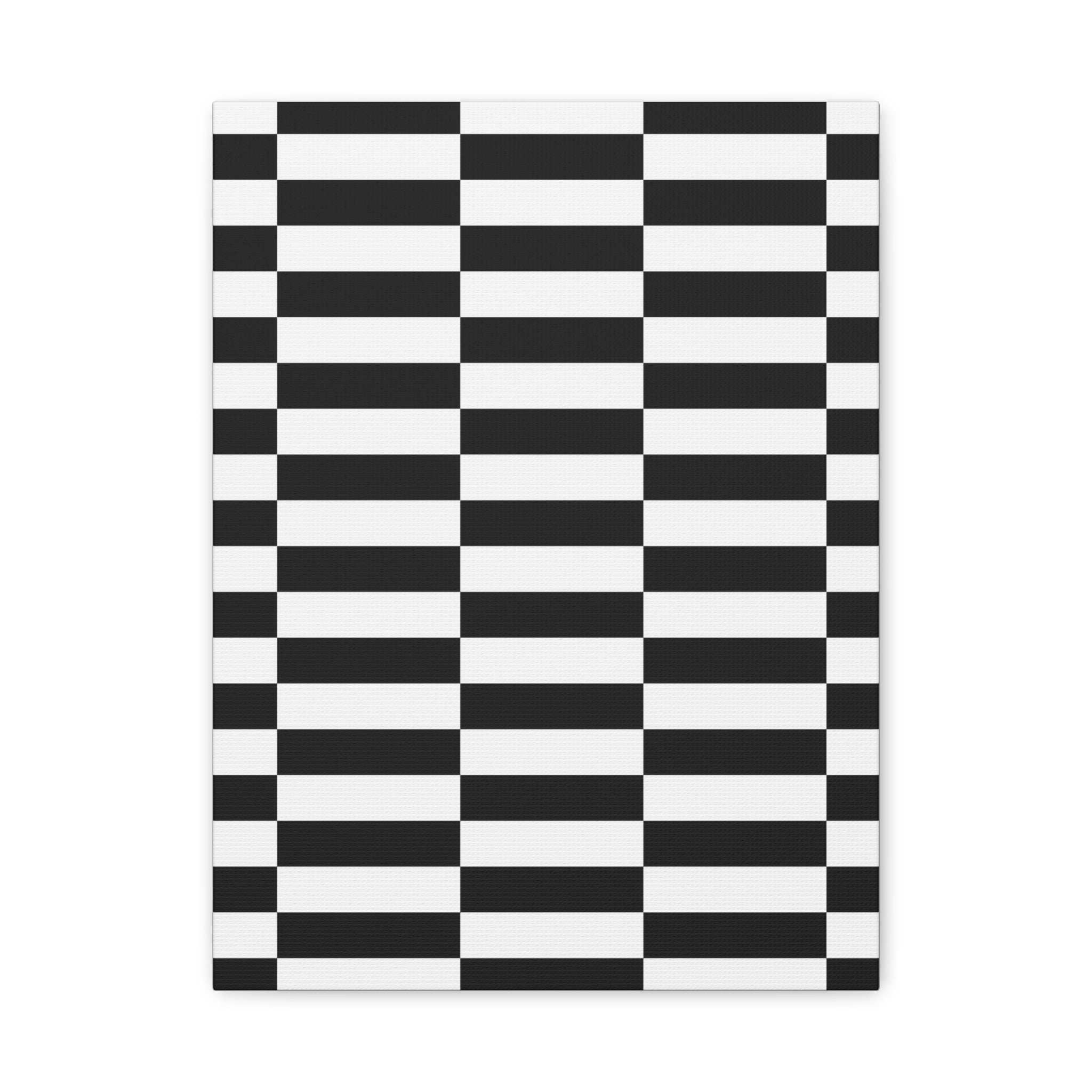 Monochrome Geometric Canvas Art