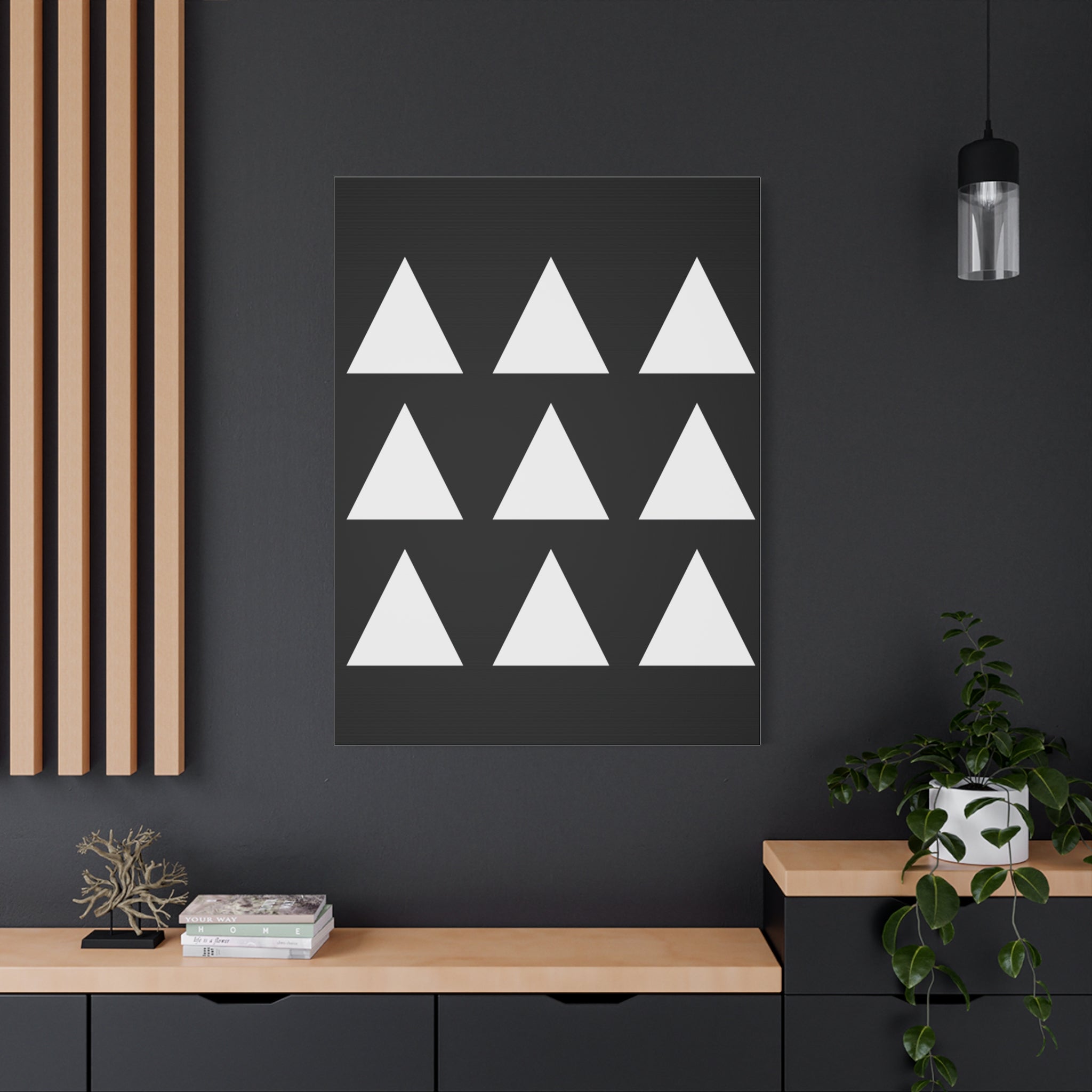 Geometric Triangle Canvas Art - Minimalist