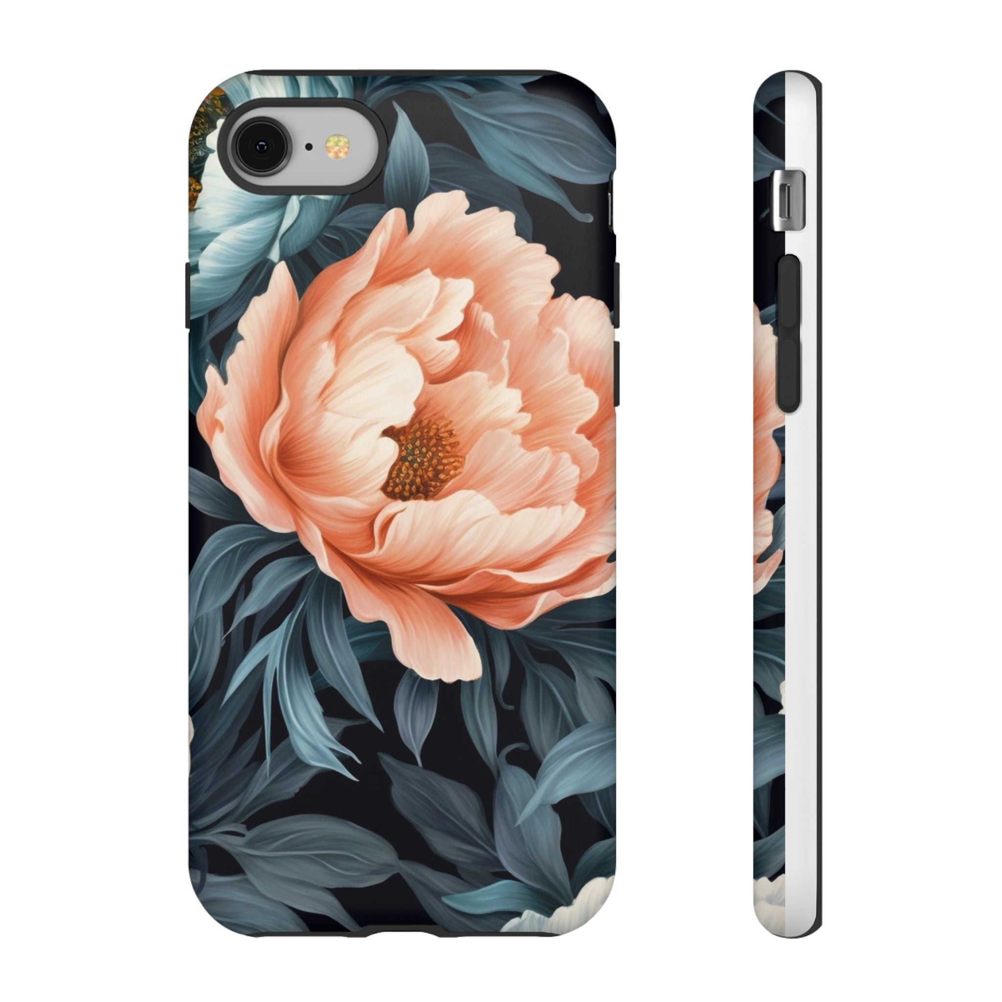 Moody Floral iPhone Case - Hexagon Stone