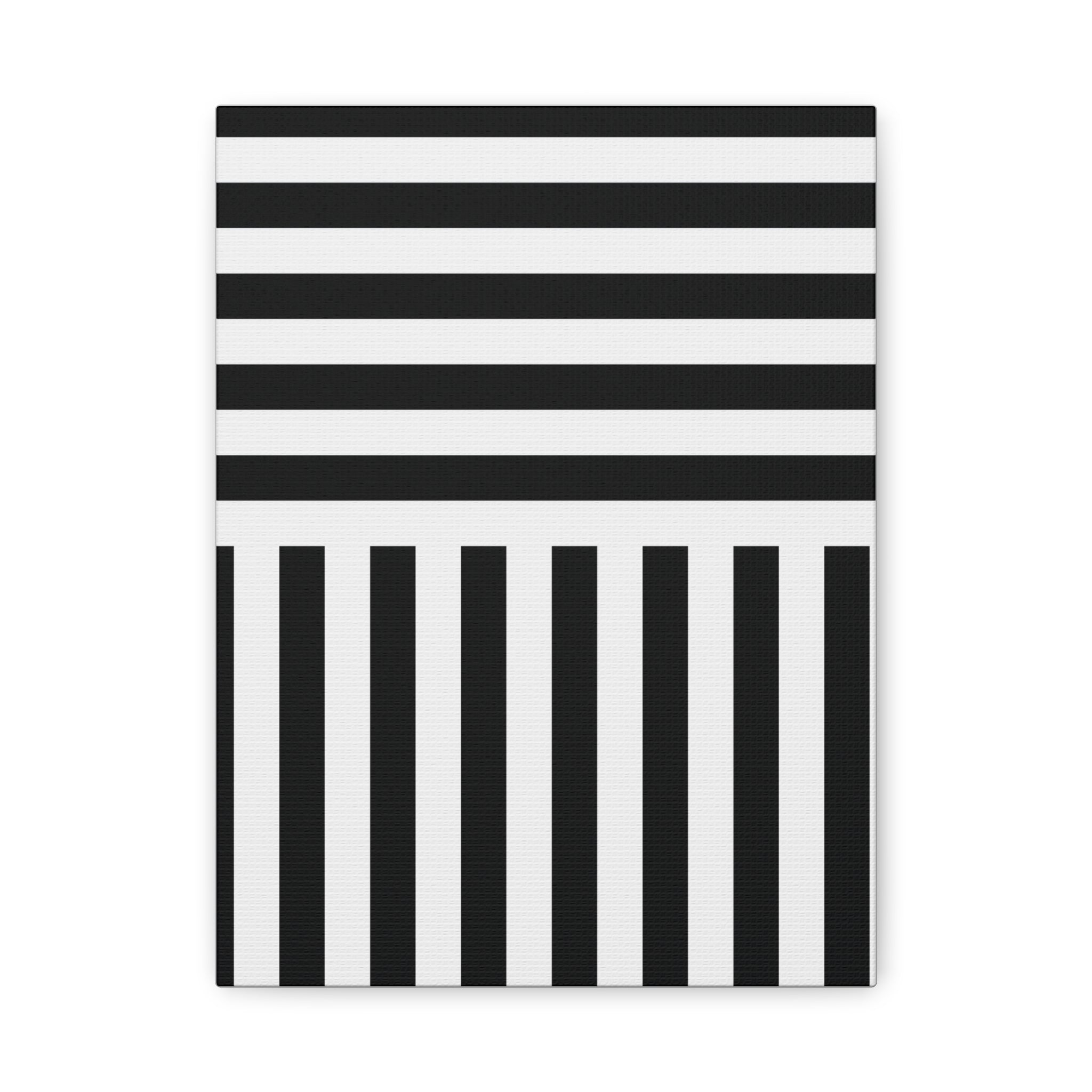 Monochrome Geometric Canvas Art