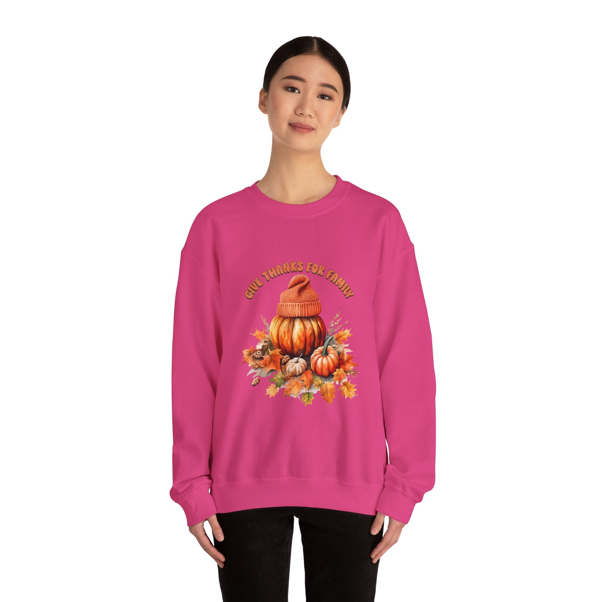 Give Thanks Family Watercolor Sweatshirt