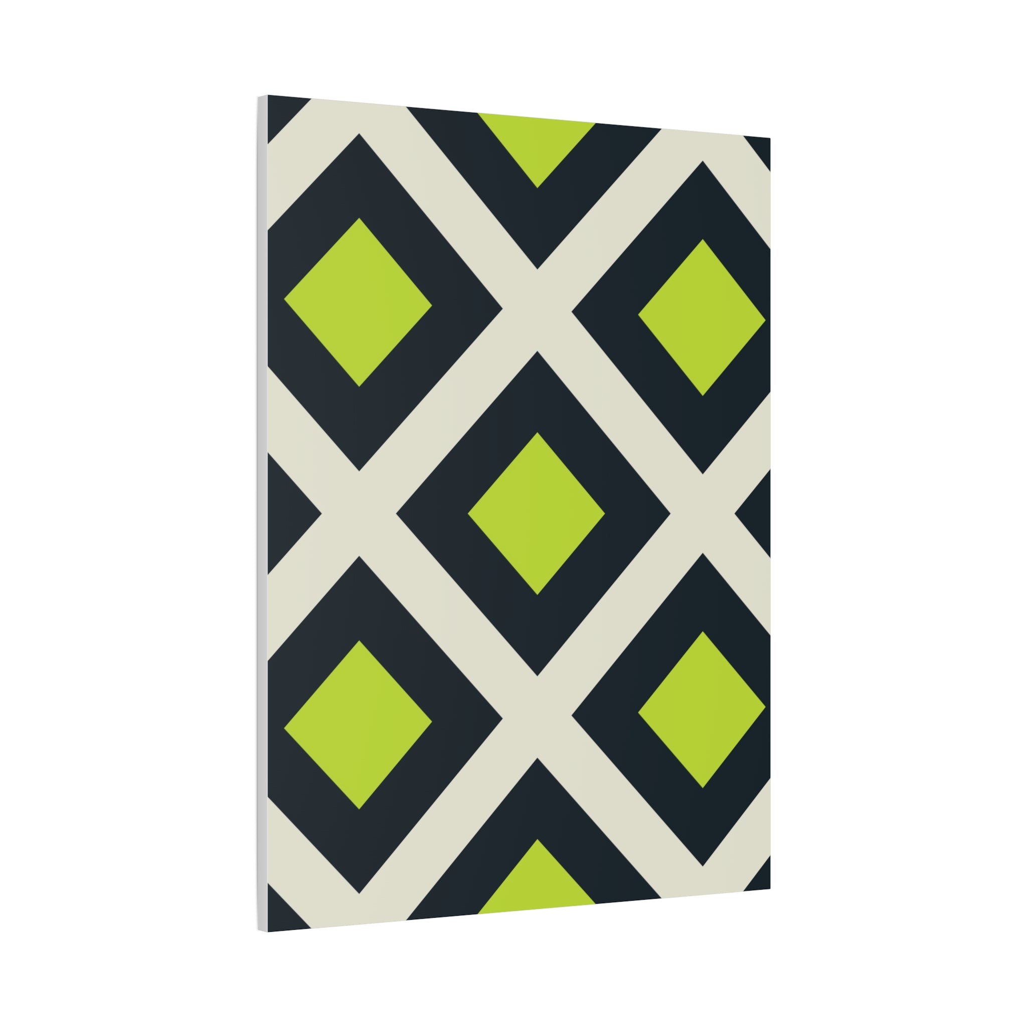 Geometric Teal & Green Canvas Art