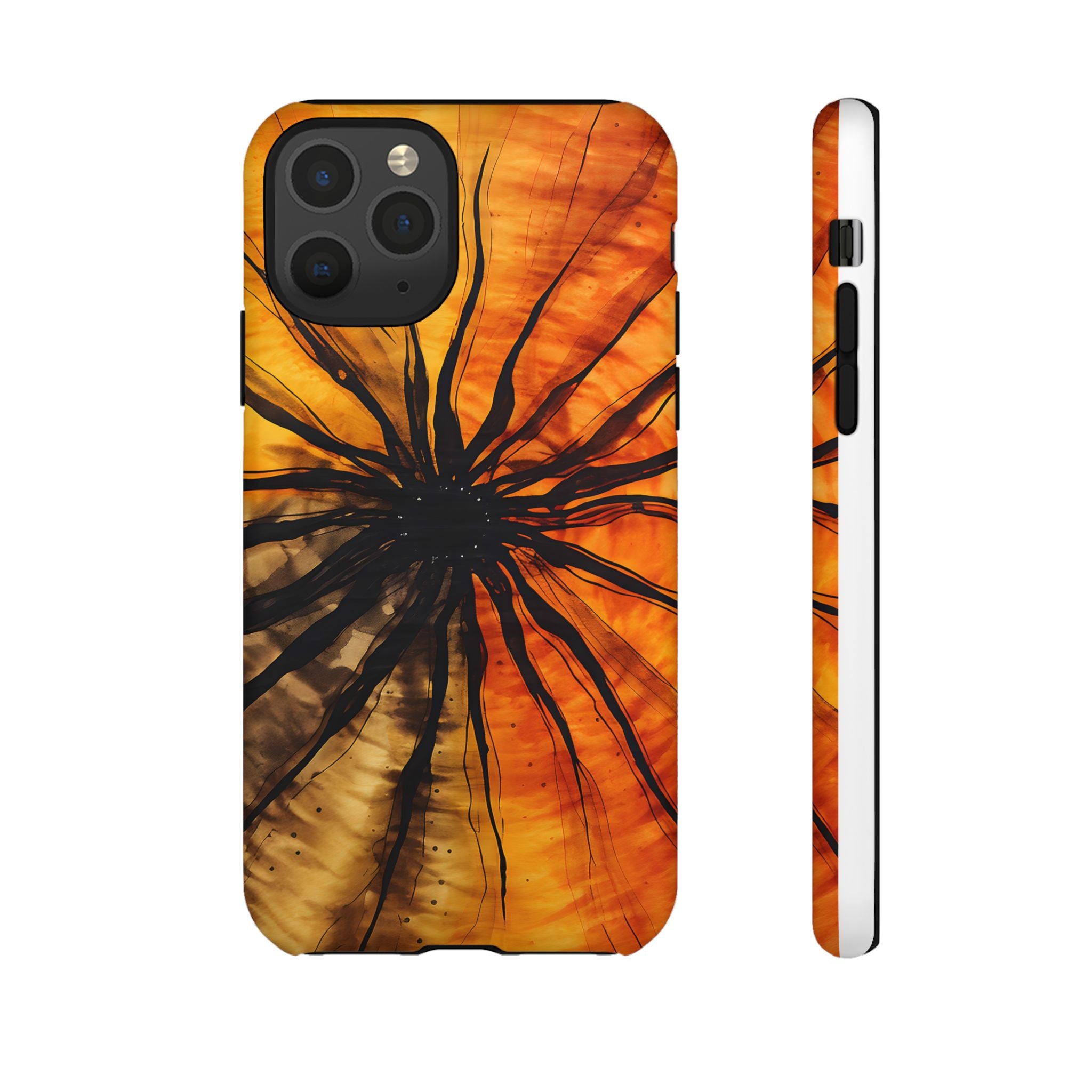 Fiery Sunburst Hexagon iPhone Case